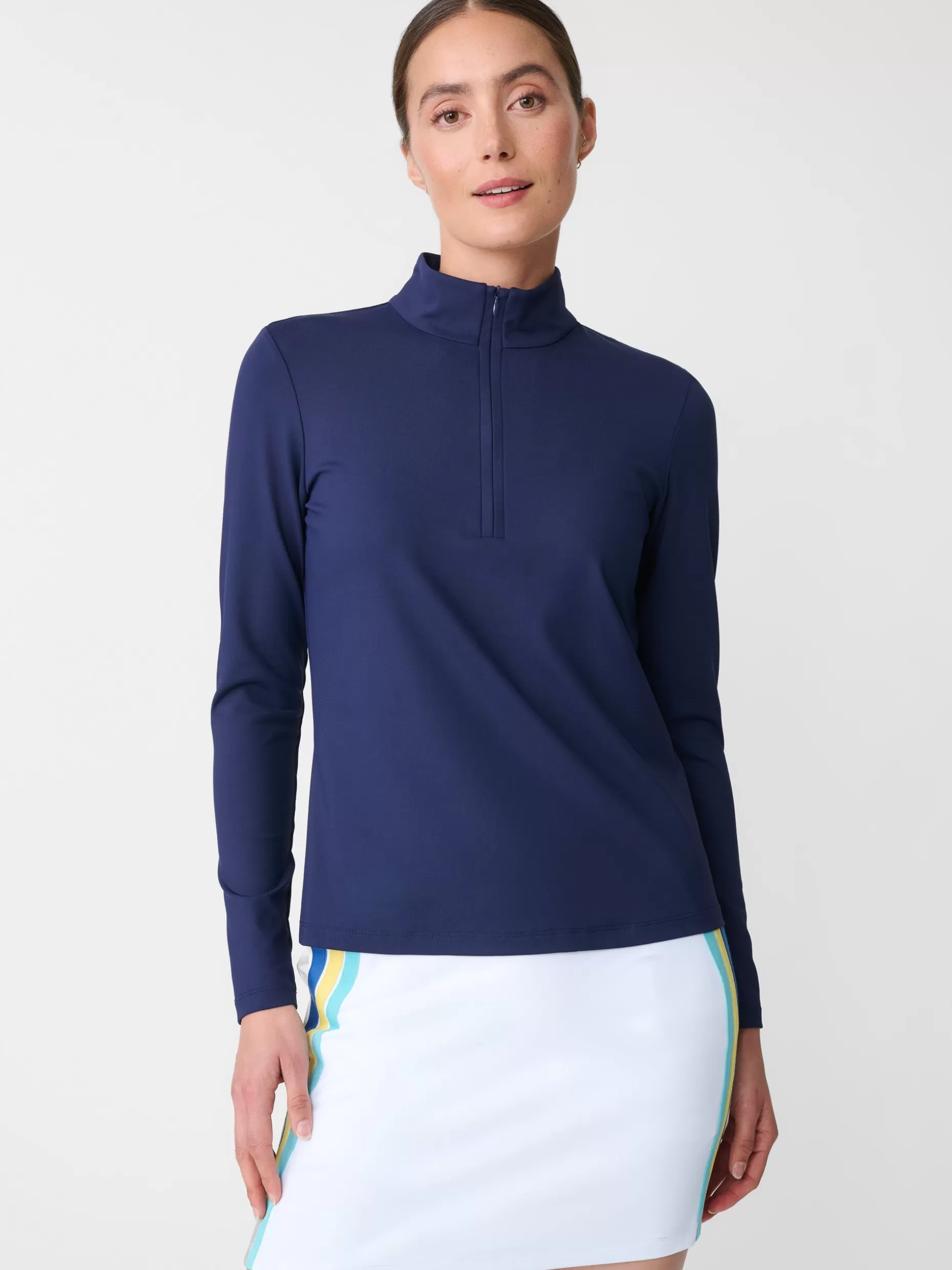 J. McLaughlin Ace 1/4 Zip Top-Women Tops