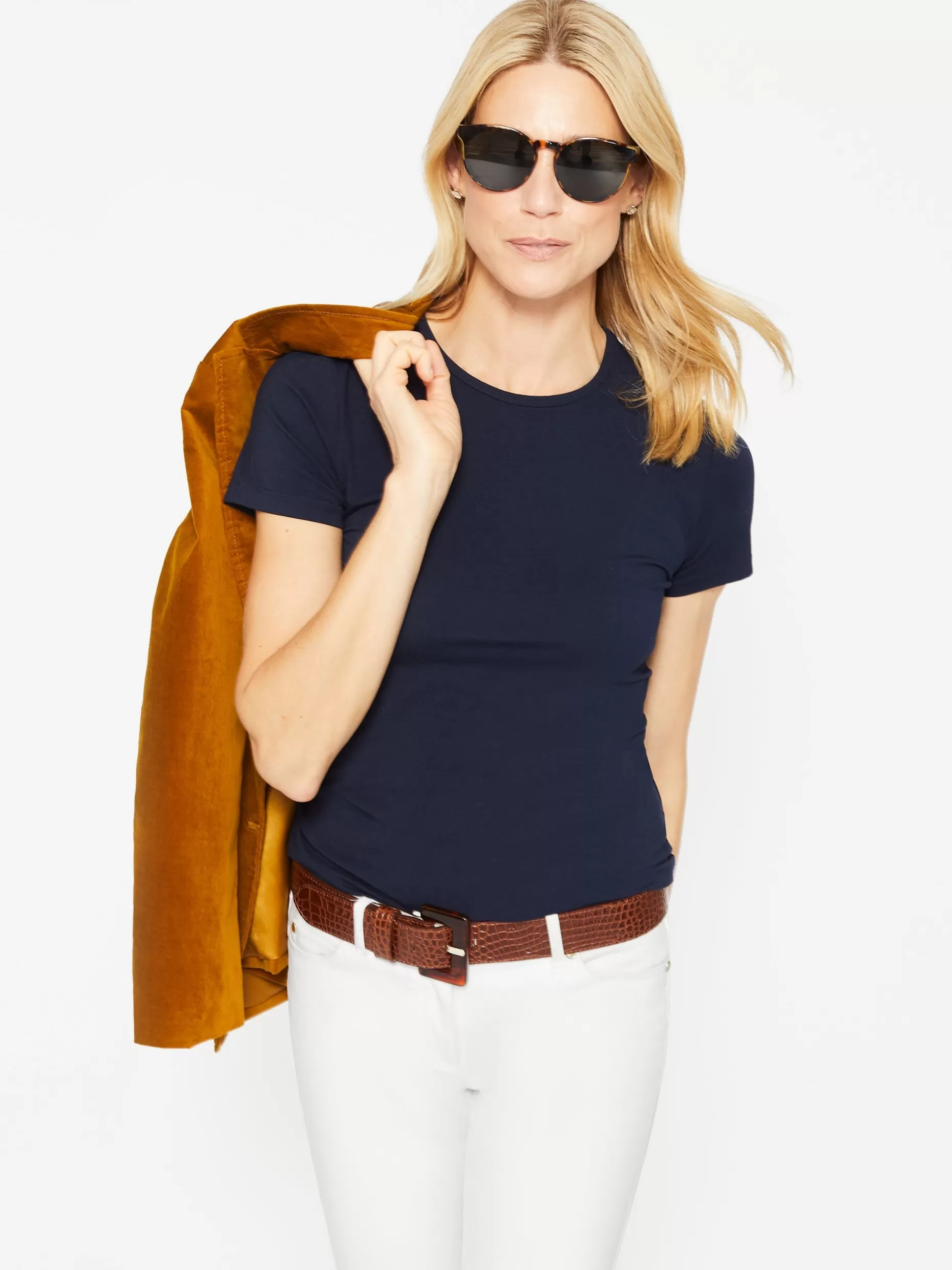 J. McLaughlin Allie Cap Sleeve Tee-Women Tops | Tees