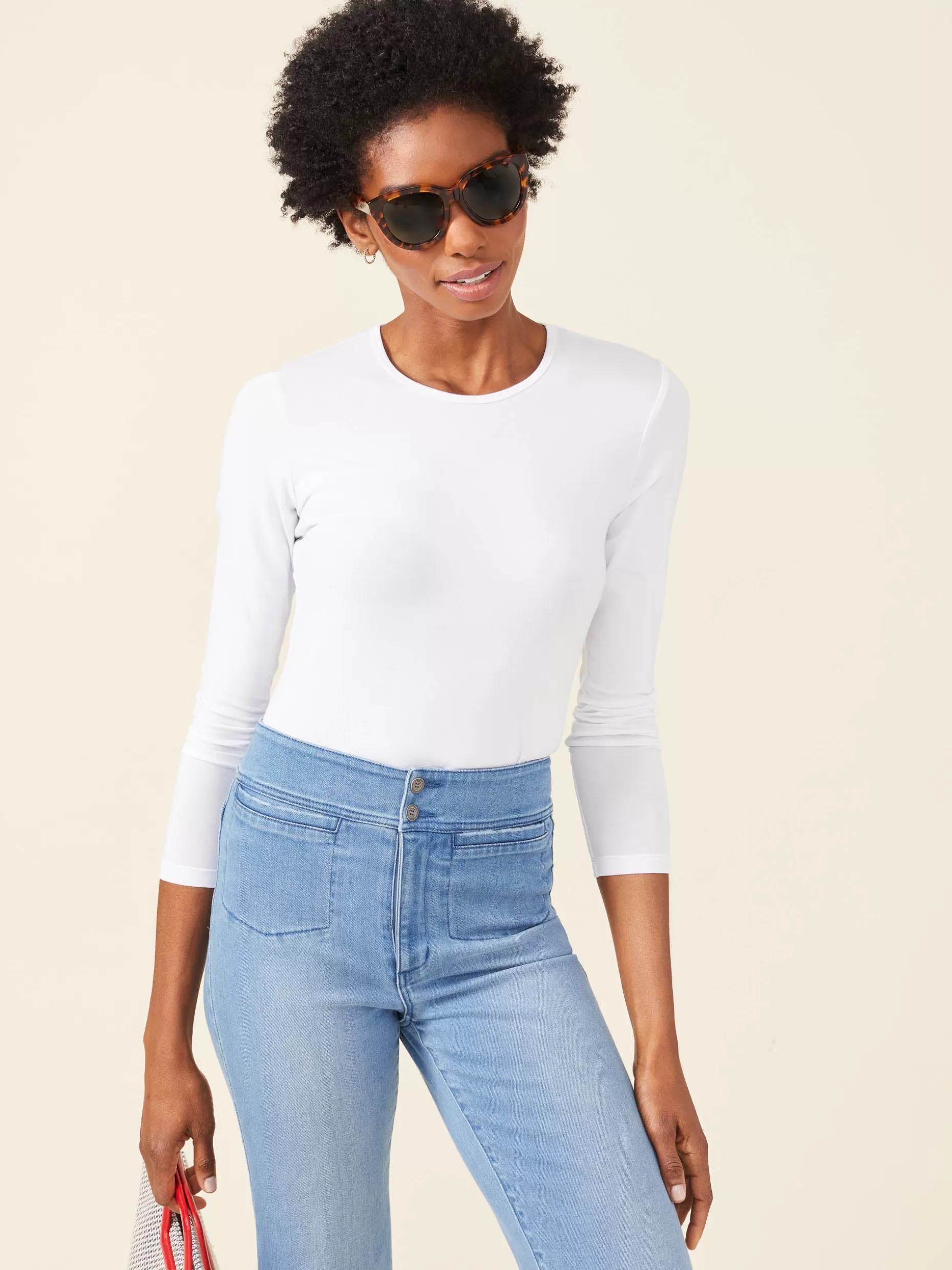 J. McLaughlin Allie Long Sleeve Tee-Women Tops | Tees