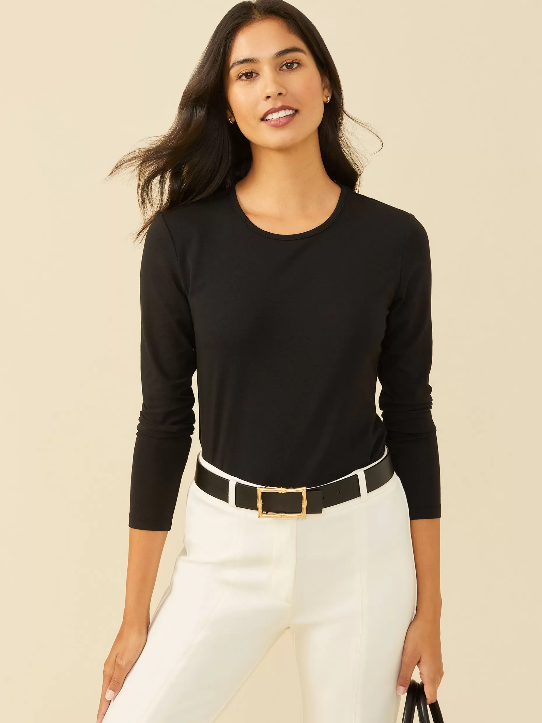 J. McLaughlin Allie Long Sleeve Tee-Women Tops | Tees