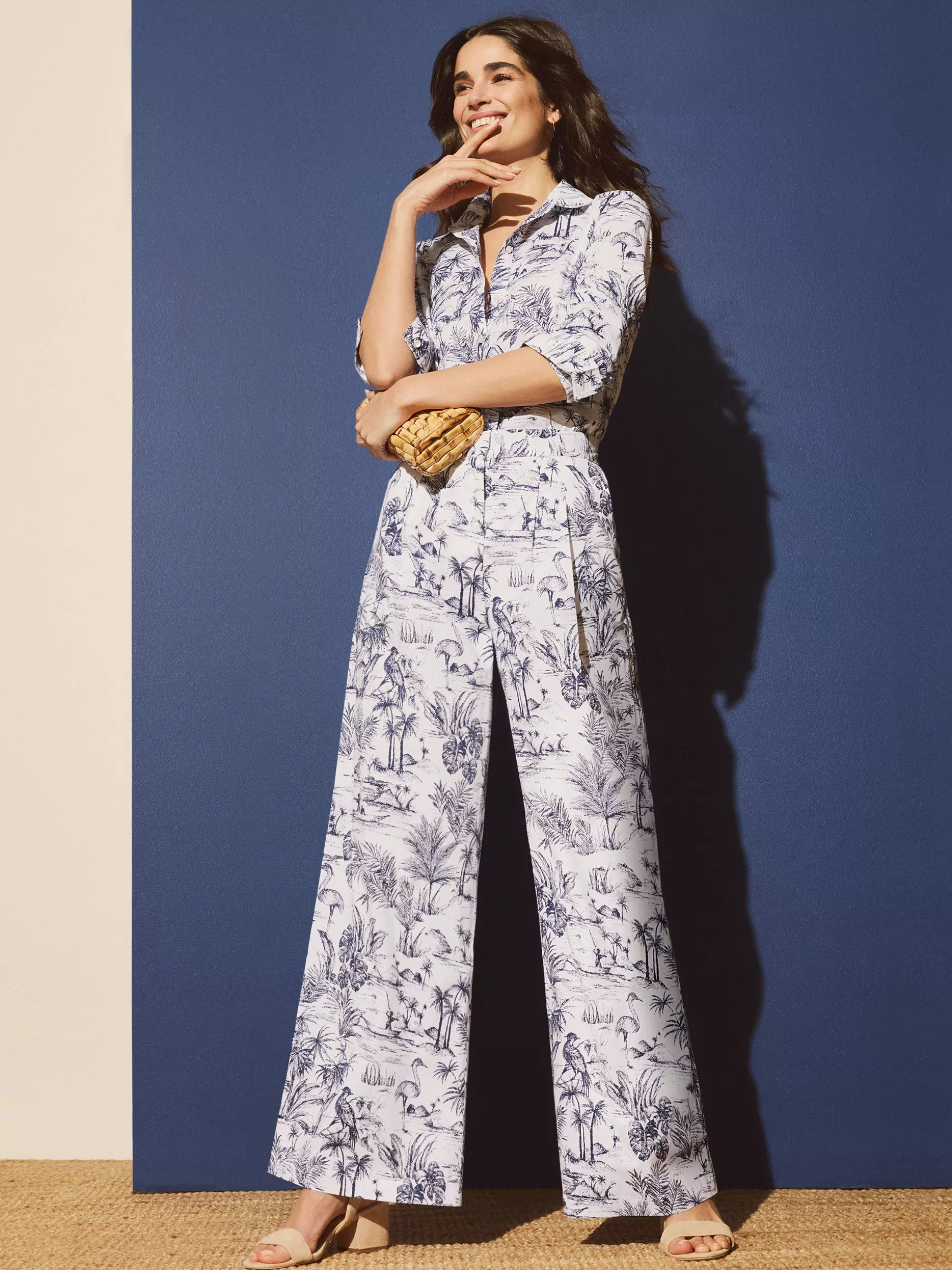 J. McLaughlin Amal Pants In Heron Toile-Women Suits & Sets | Pants