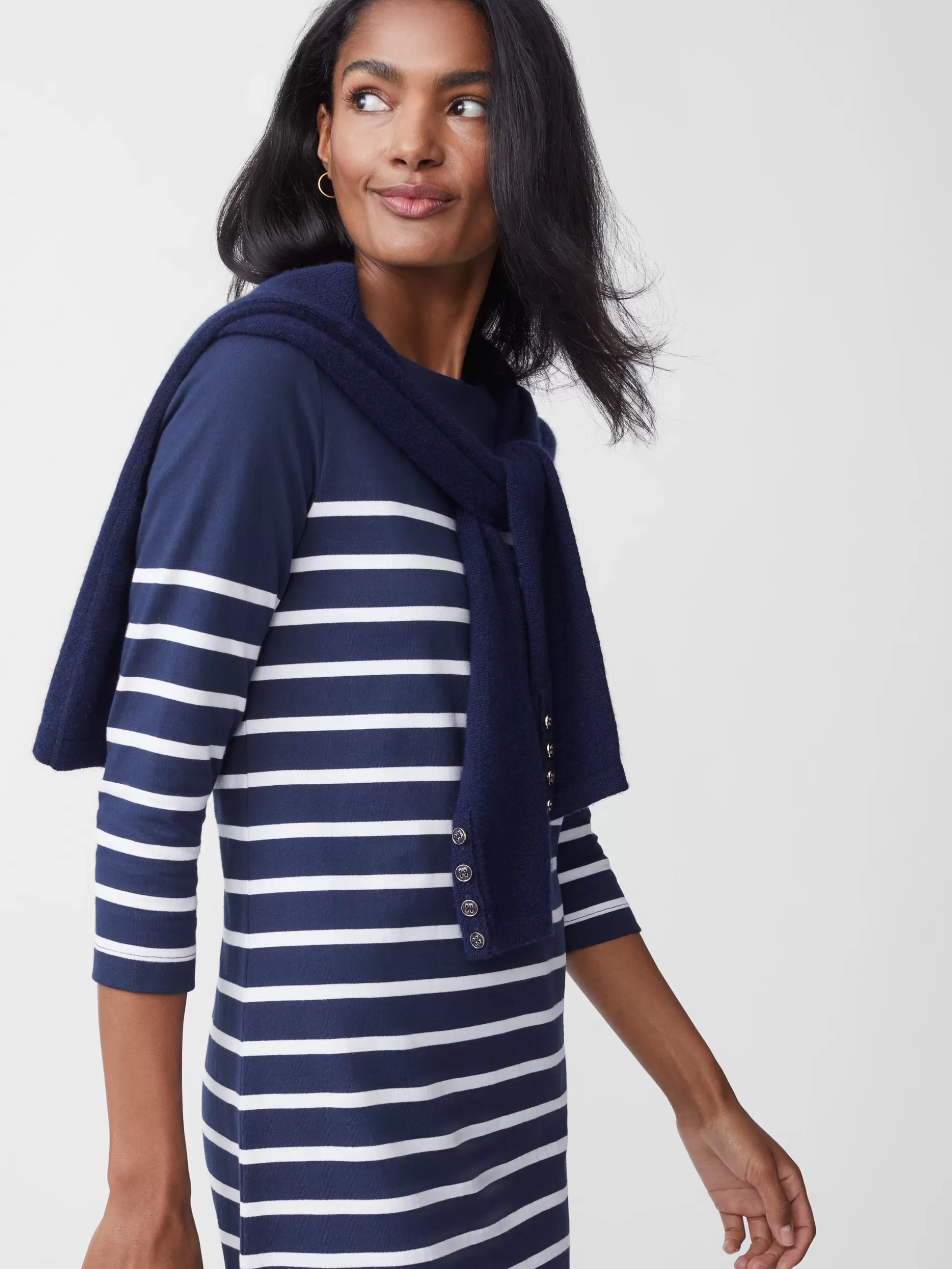 J. McLaughlin Brinker Dress In Stripe-Women Dresses