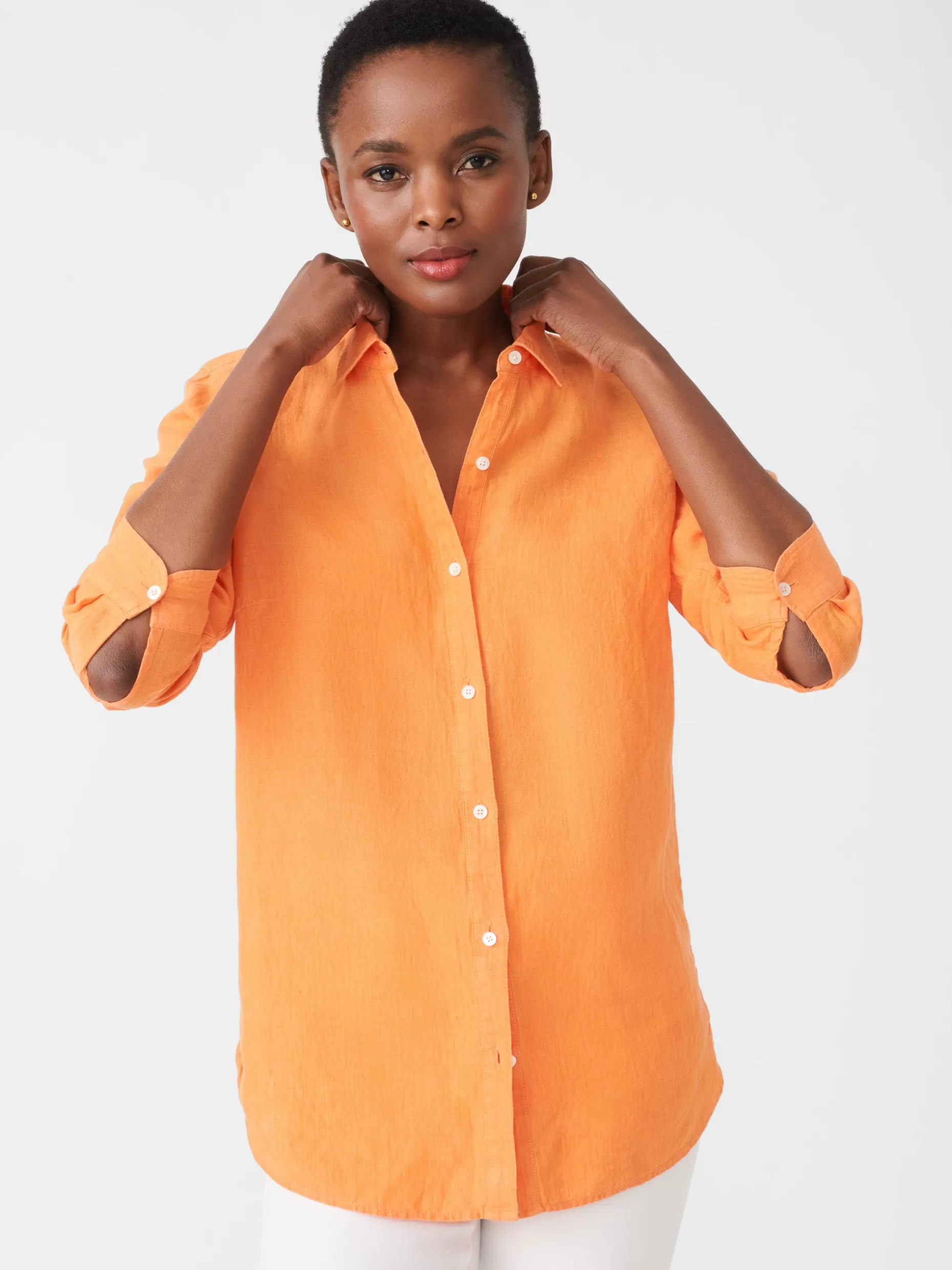 J. McLaughlin Britt Linen Shirt-Women Tops