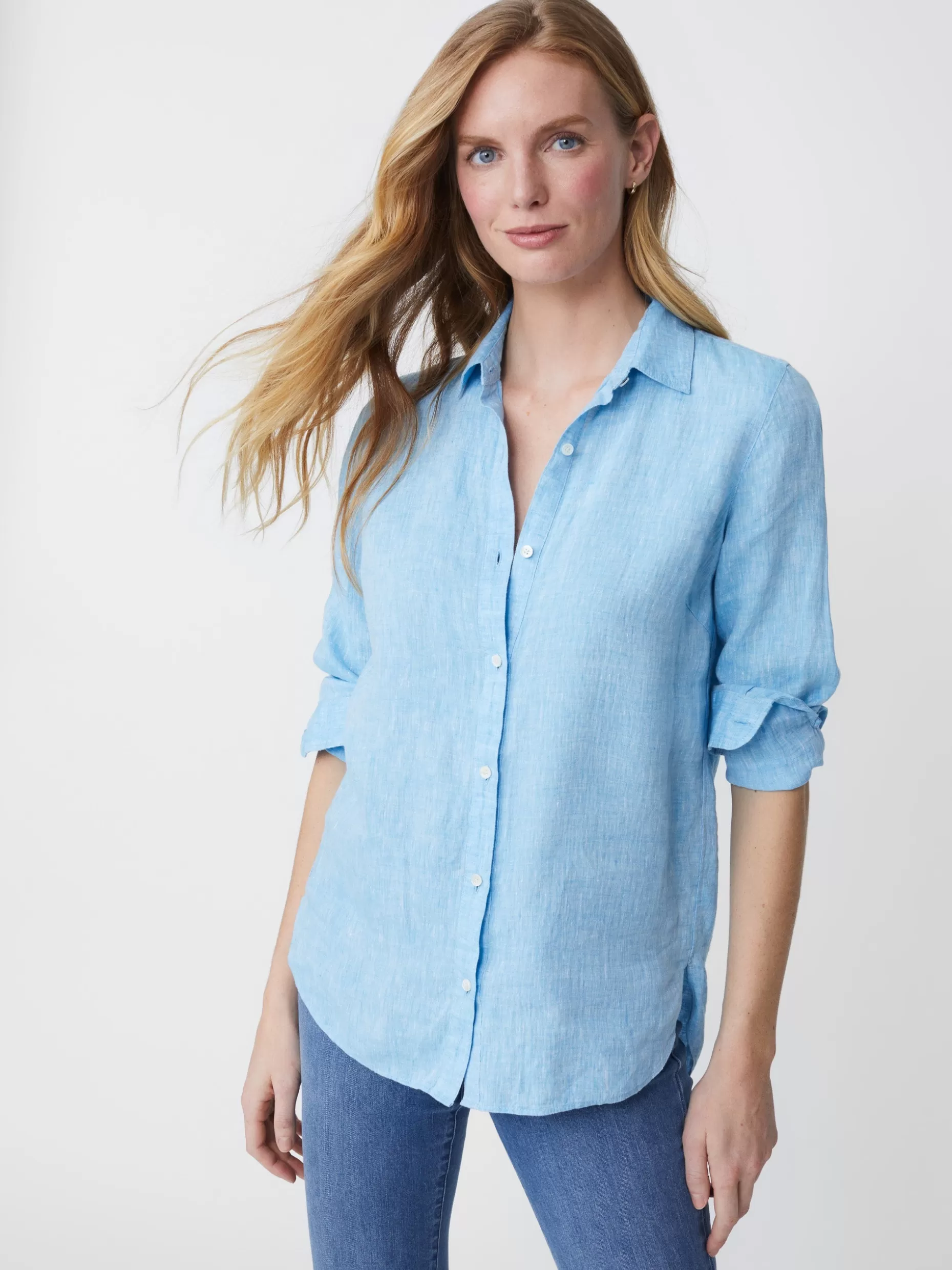 J. McLaughlin Britt Linen Shirt-Women Tops