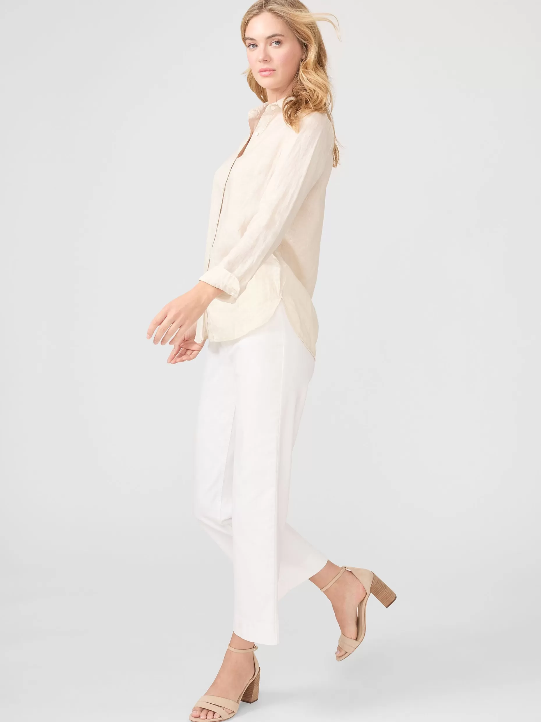 J. McLaughlin Britt Linen Shirt-Women Tops