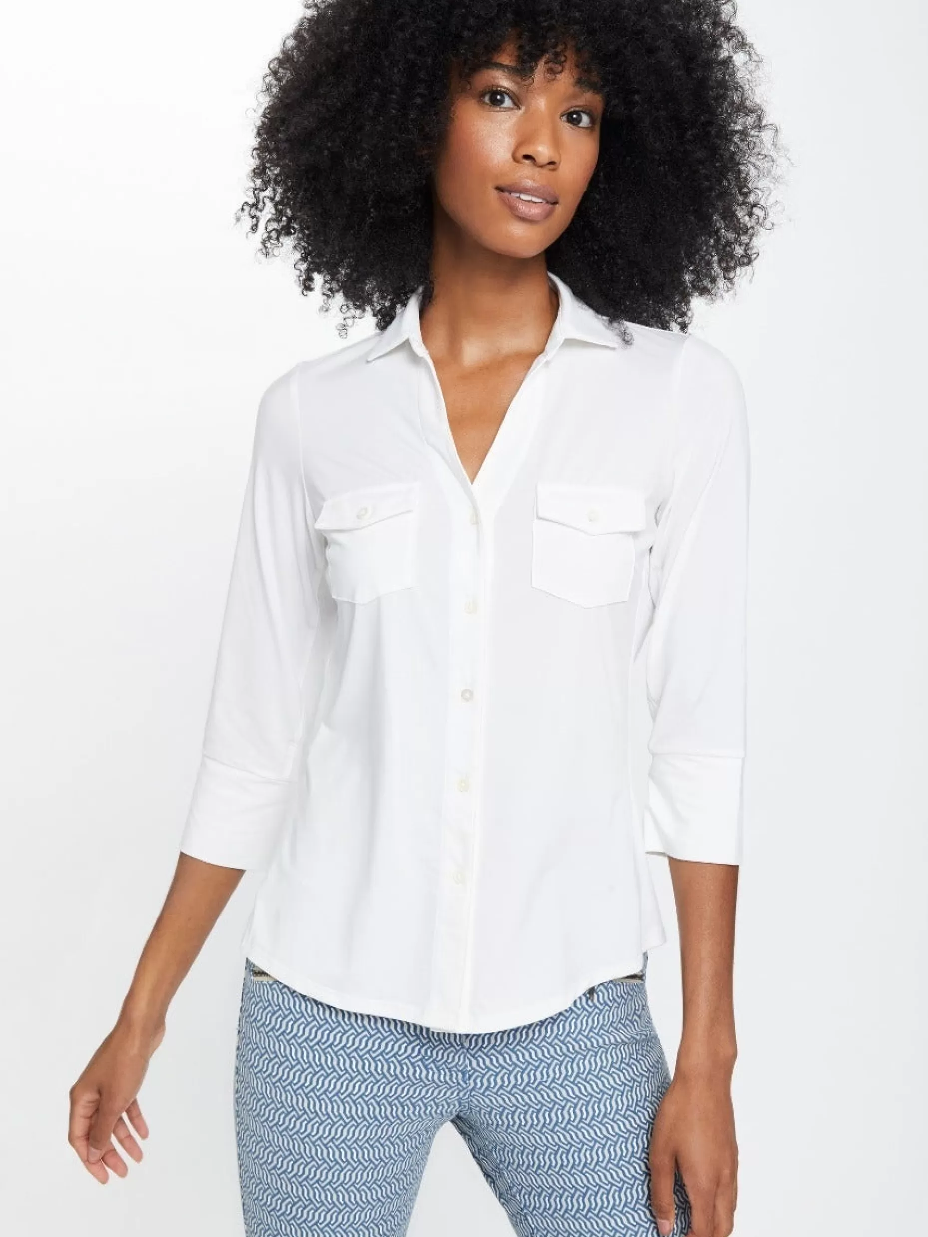 J. McLaughlin Brynn Lyford Jersey Shirt-Women Tops