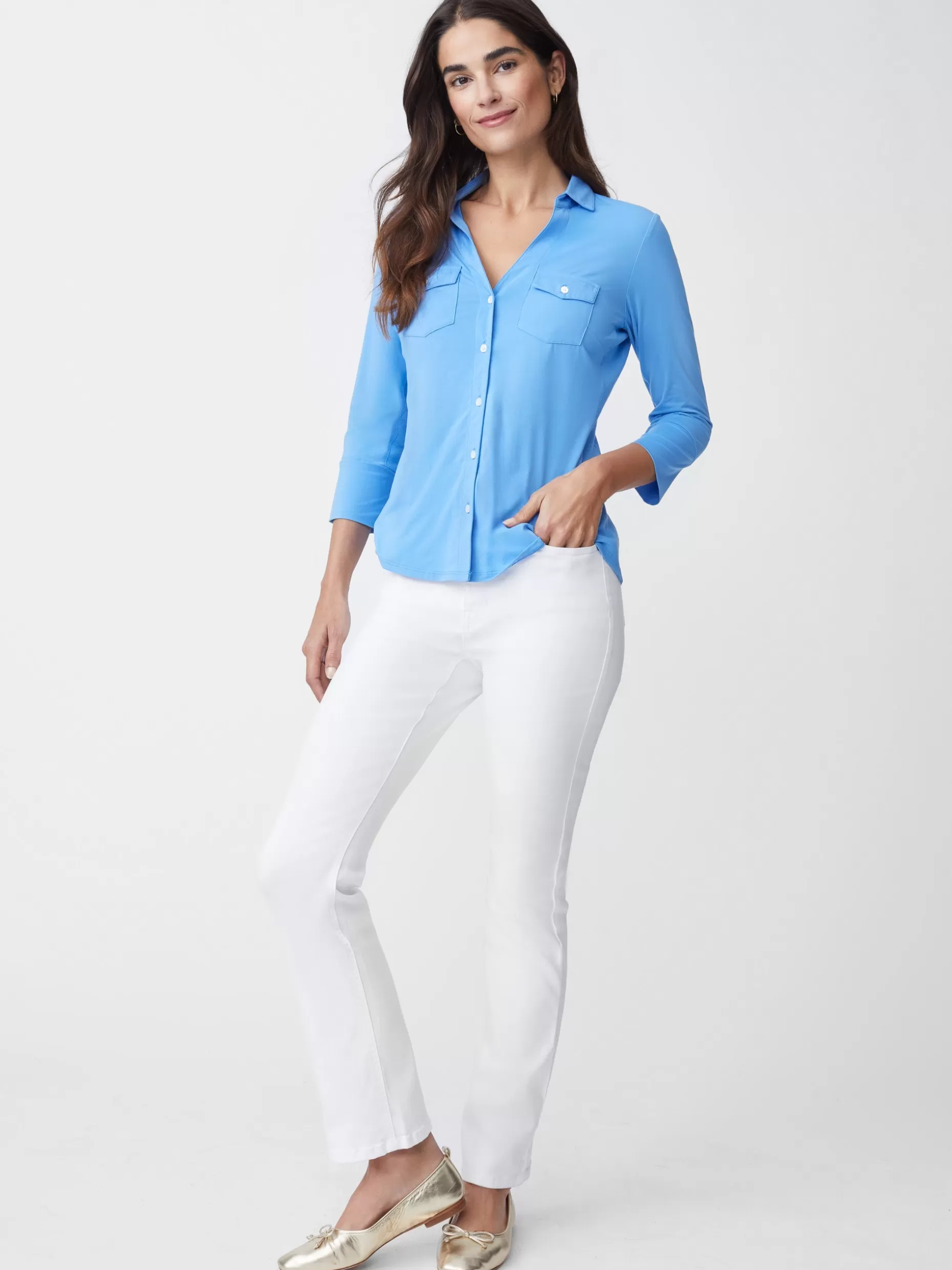 J. McLaughlin Brynn Lyford Jersey Shirt-Women Tops