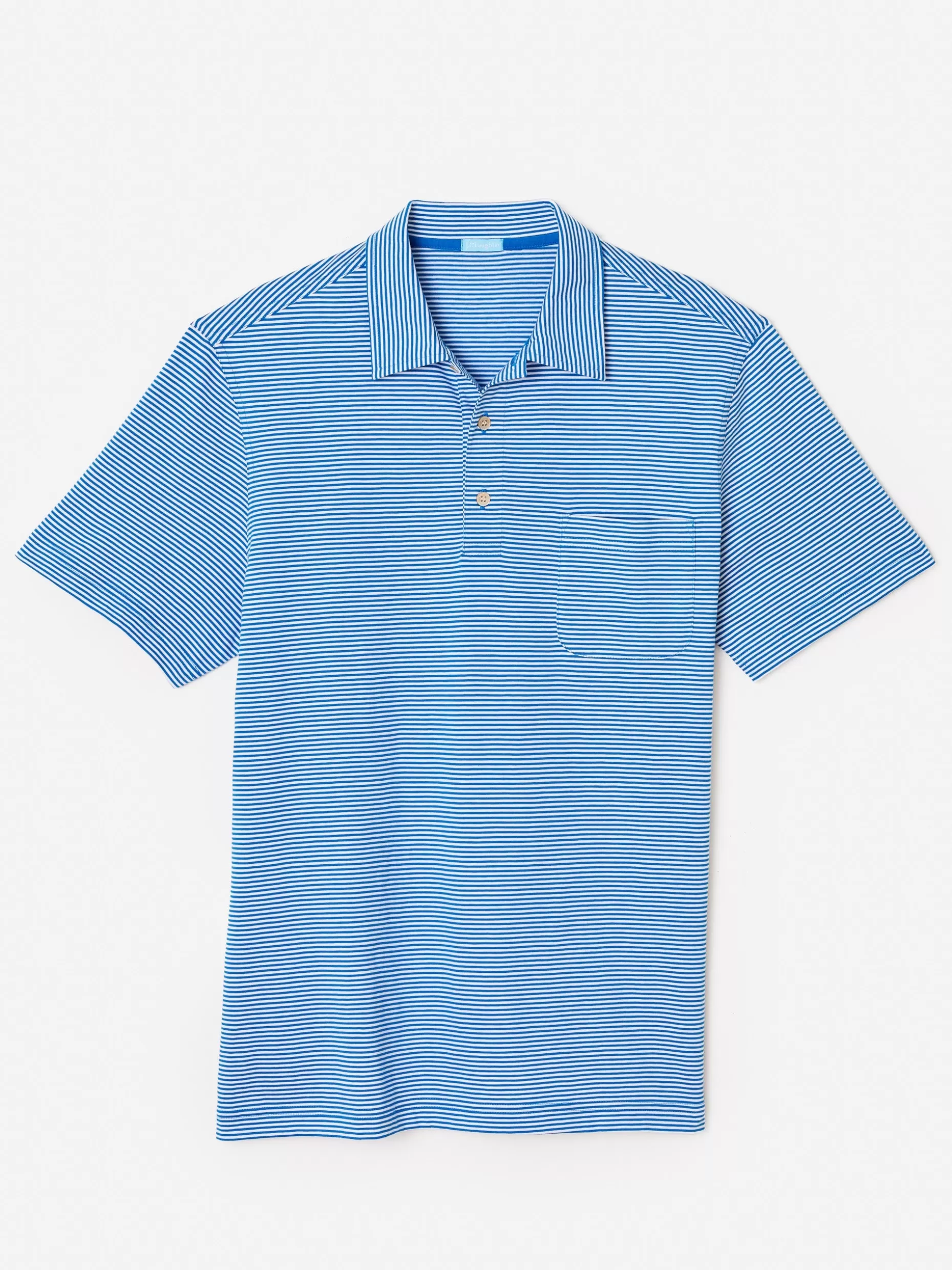 J. McLaughlin Callahan Cotton Polo In Stripe- Knits & Polos