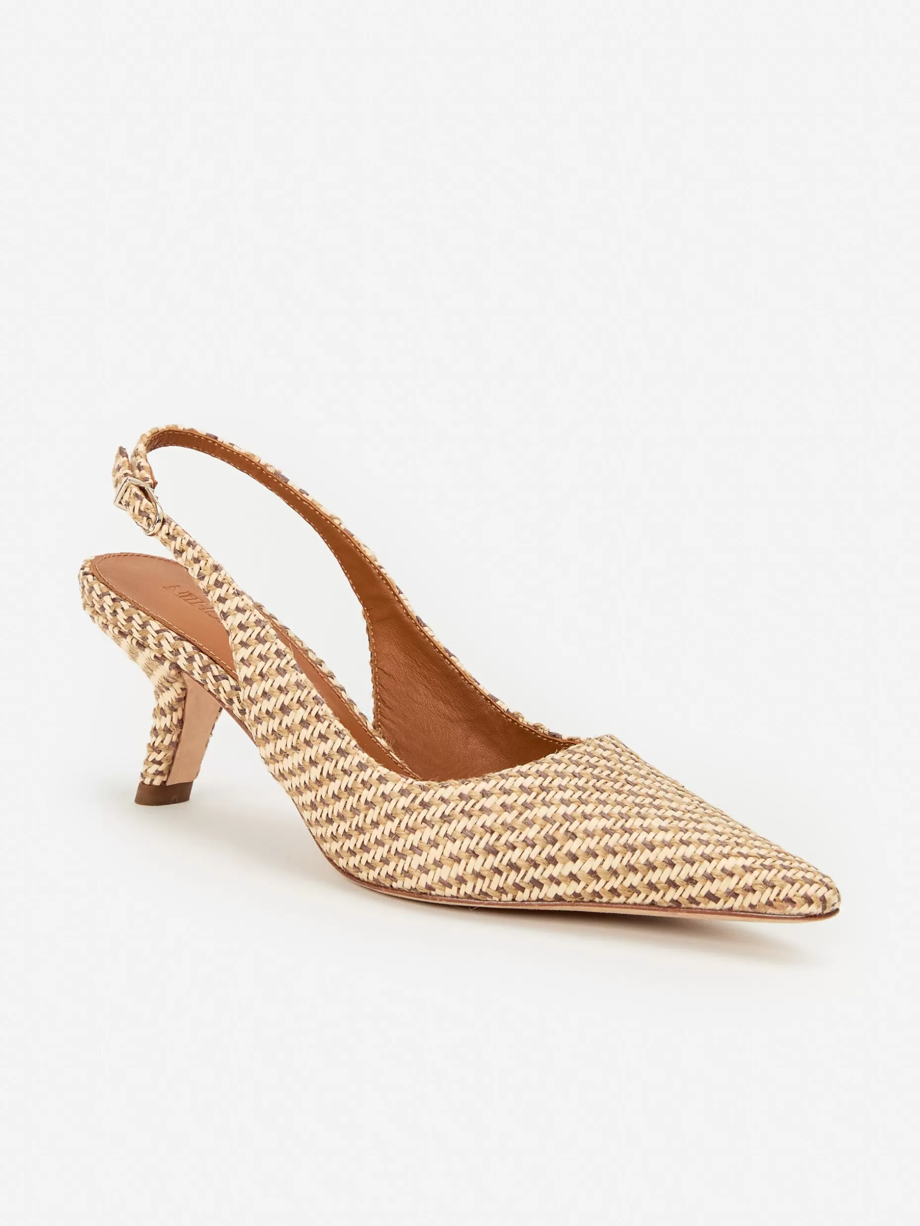 J. McLaughlin Cassidy Grasscloth Slingback Heels-Women Shoes & Accessories | Heels & Wedges