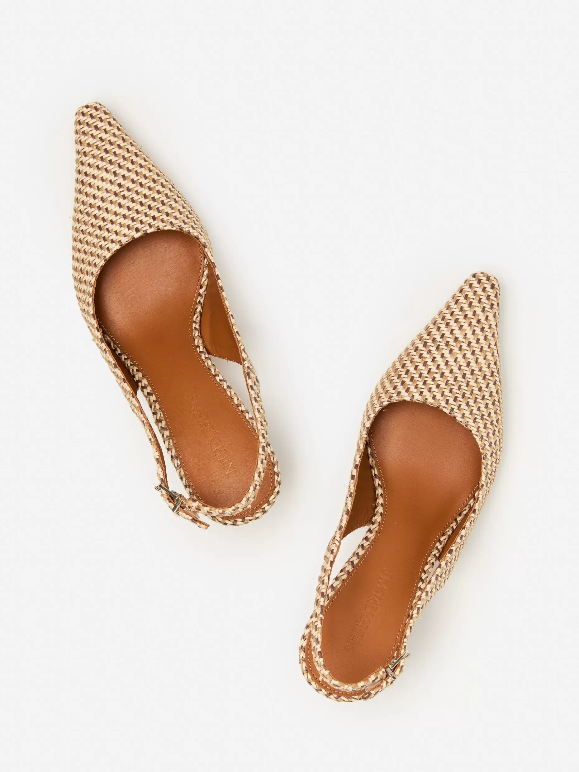 J. McLaughlin Cassidy Grasscloth Slingback Heels-Women Shoes & Accessories | Heels & Wedges