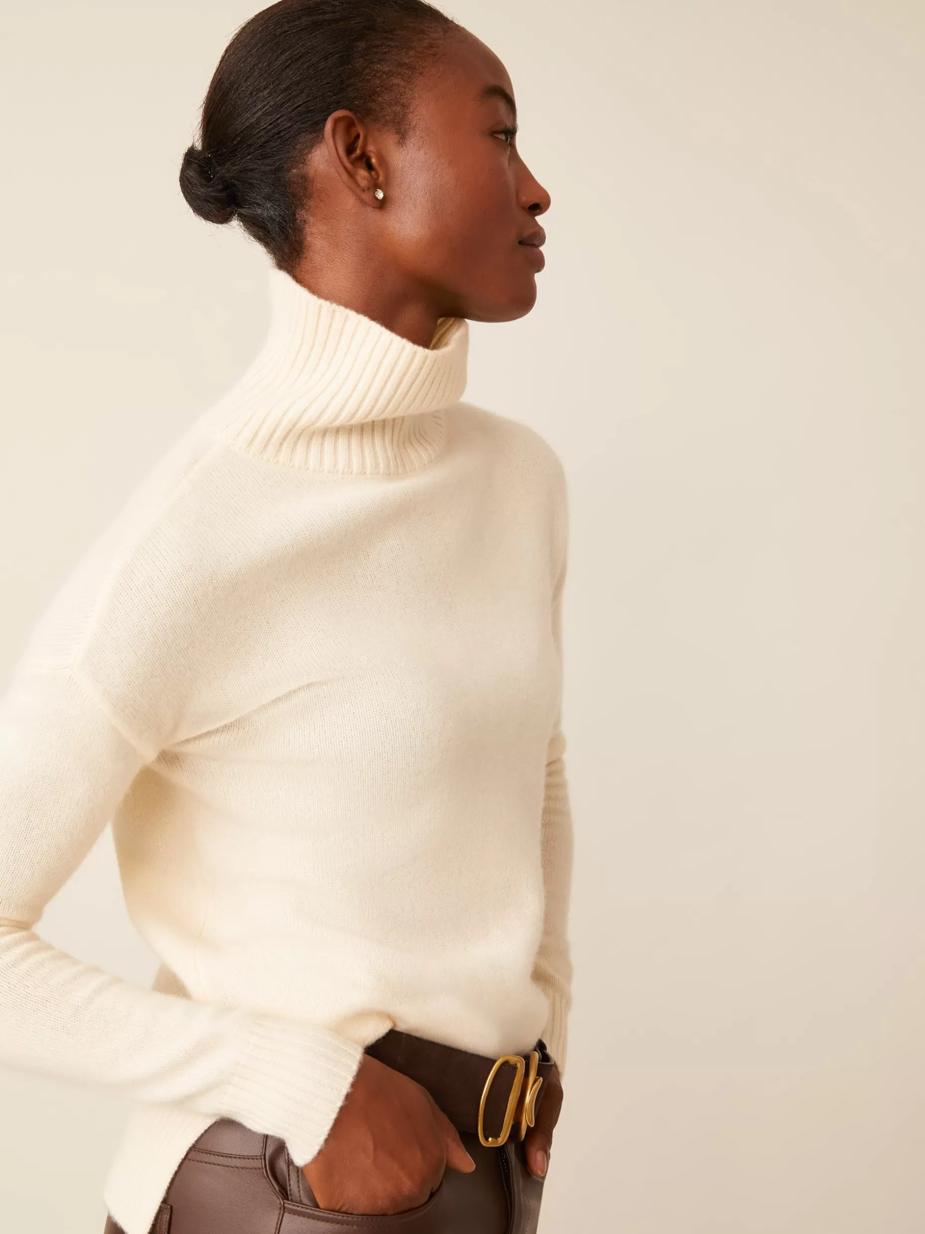 J. McLaughlin Clara Cashmere Turtleneck-Women Sweaters