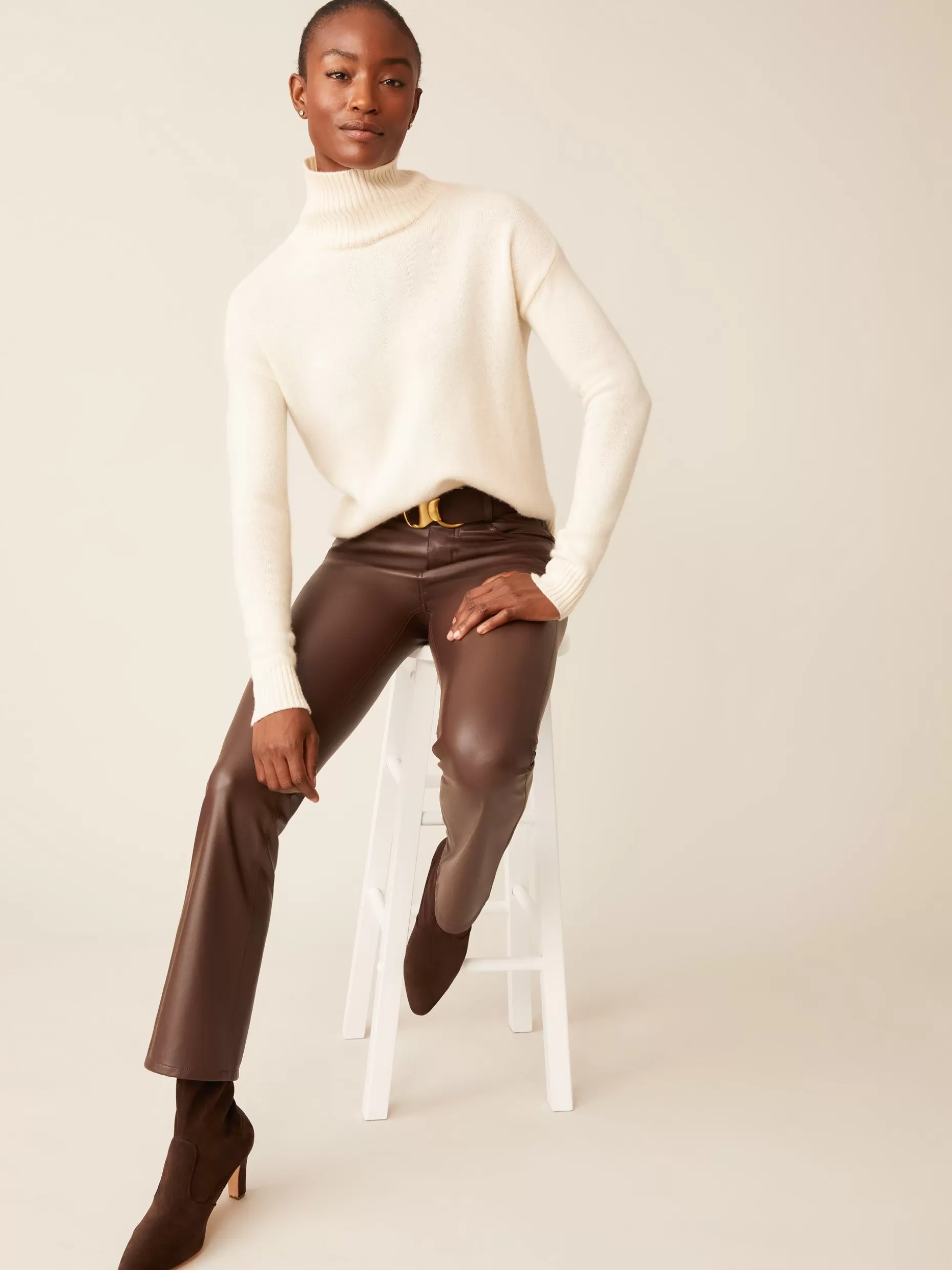 J. McLaughlin Clara Cashmere Turtleneck-Women Sweaters