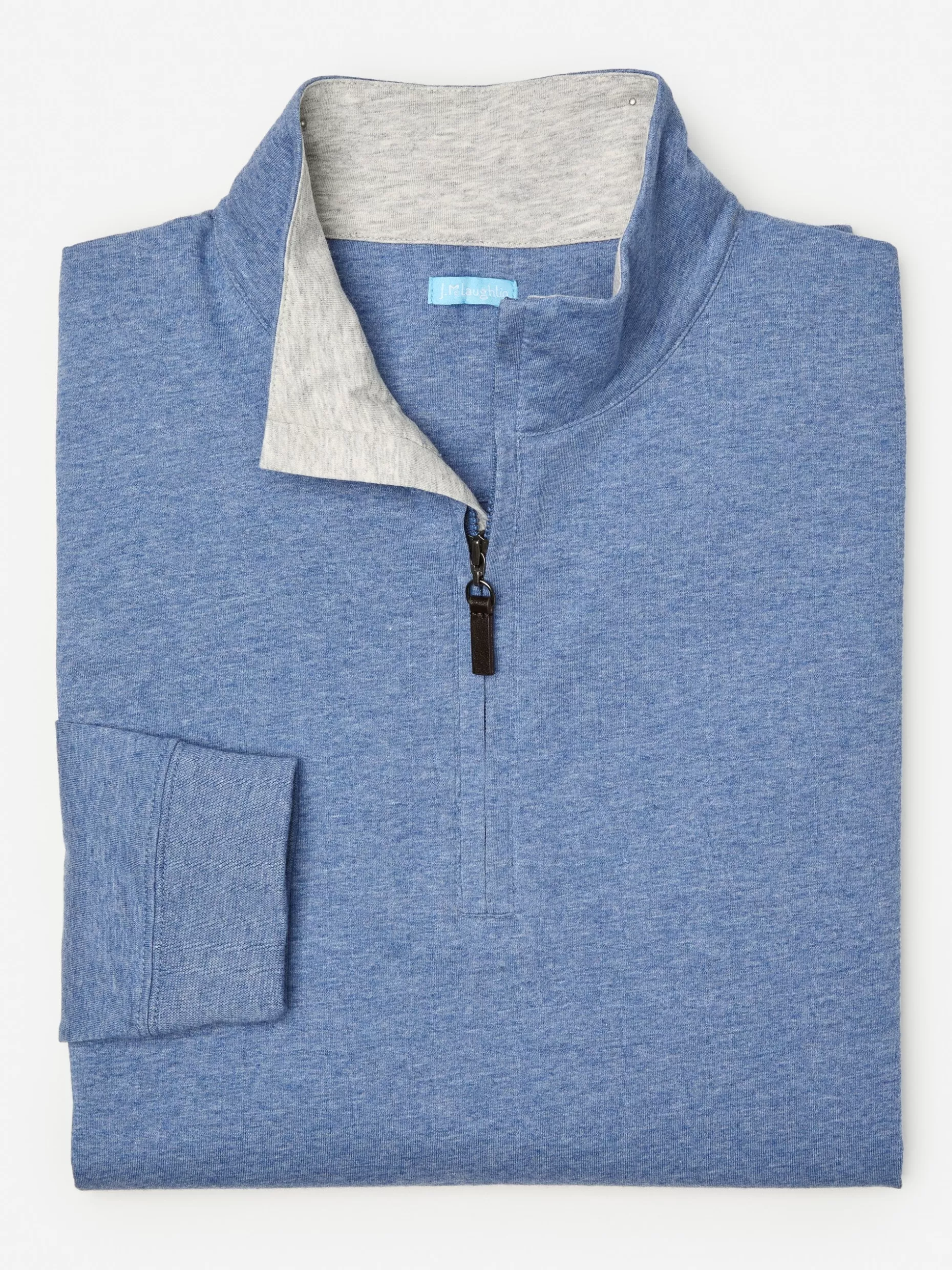 J. McLaughlin Clermont Cotton 1/4 Zip- Knits & Polos