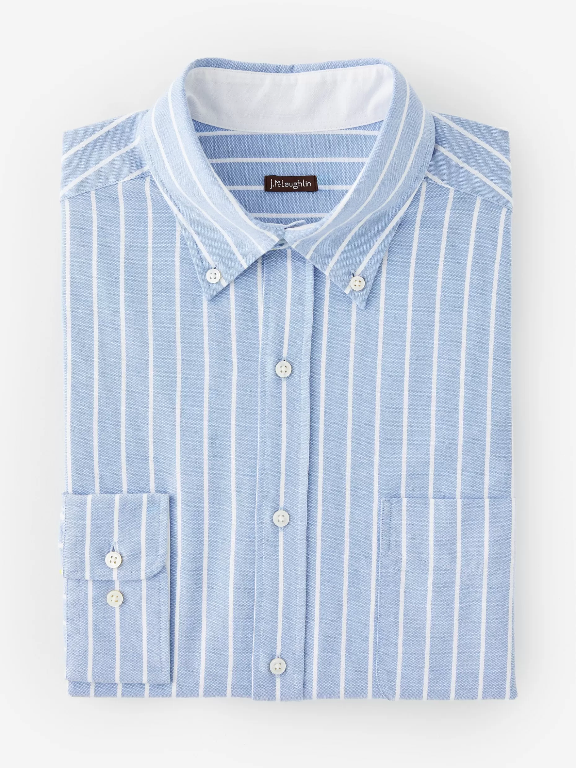 J. McLaughlin Collis Classic Fit Shirt In Stripe- Shirts