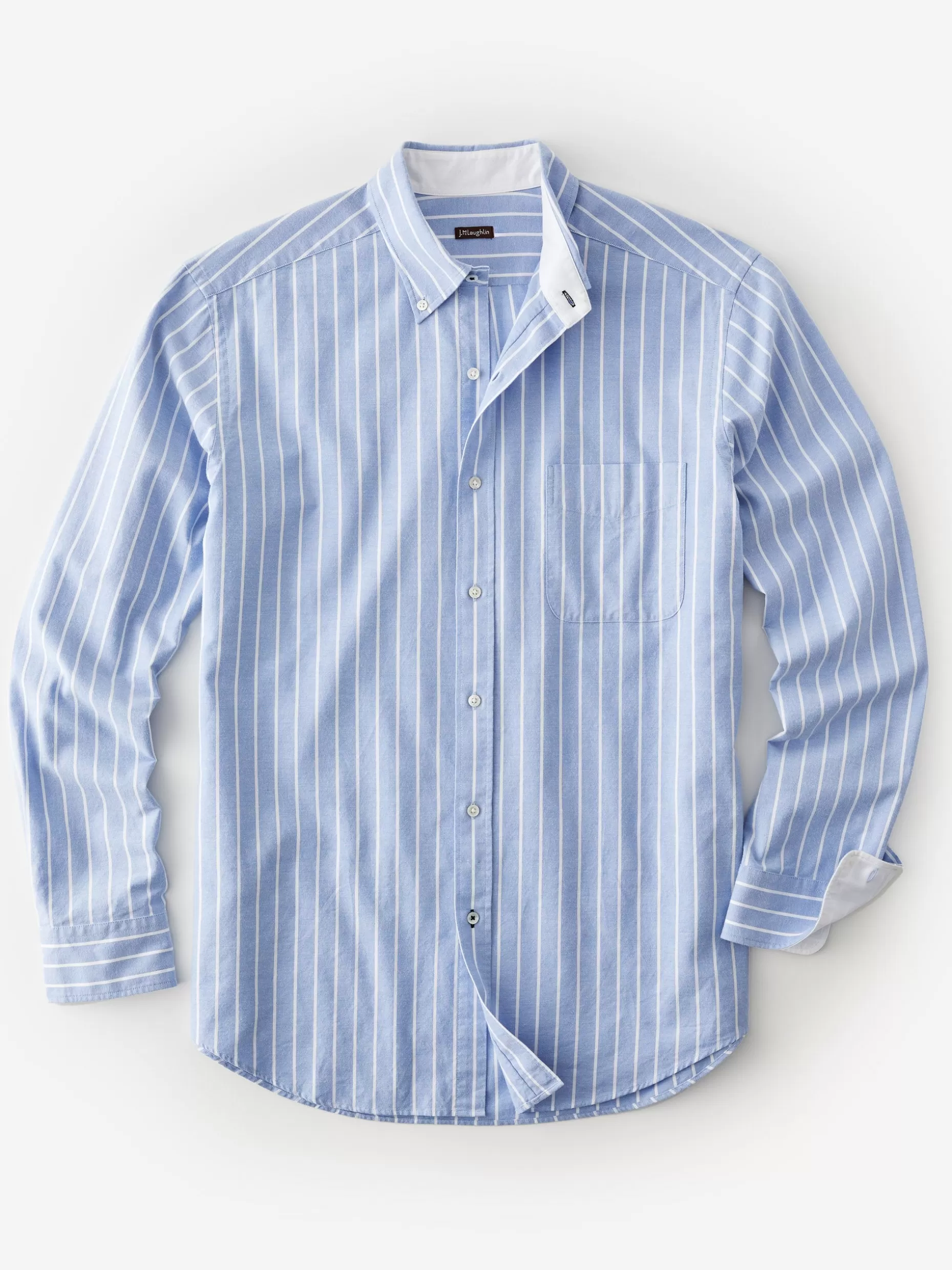 J. McLaughlin Collis Classic Fit Shirt In Stripe- Shirts