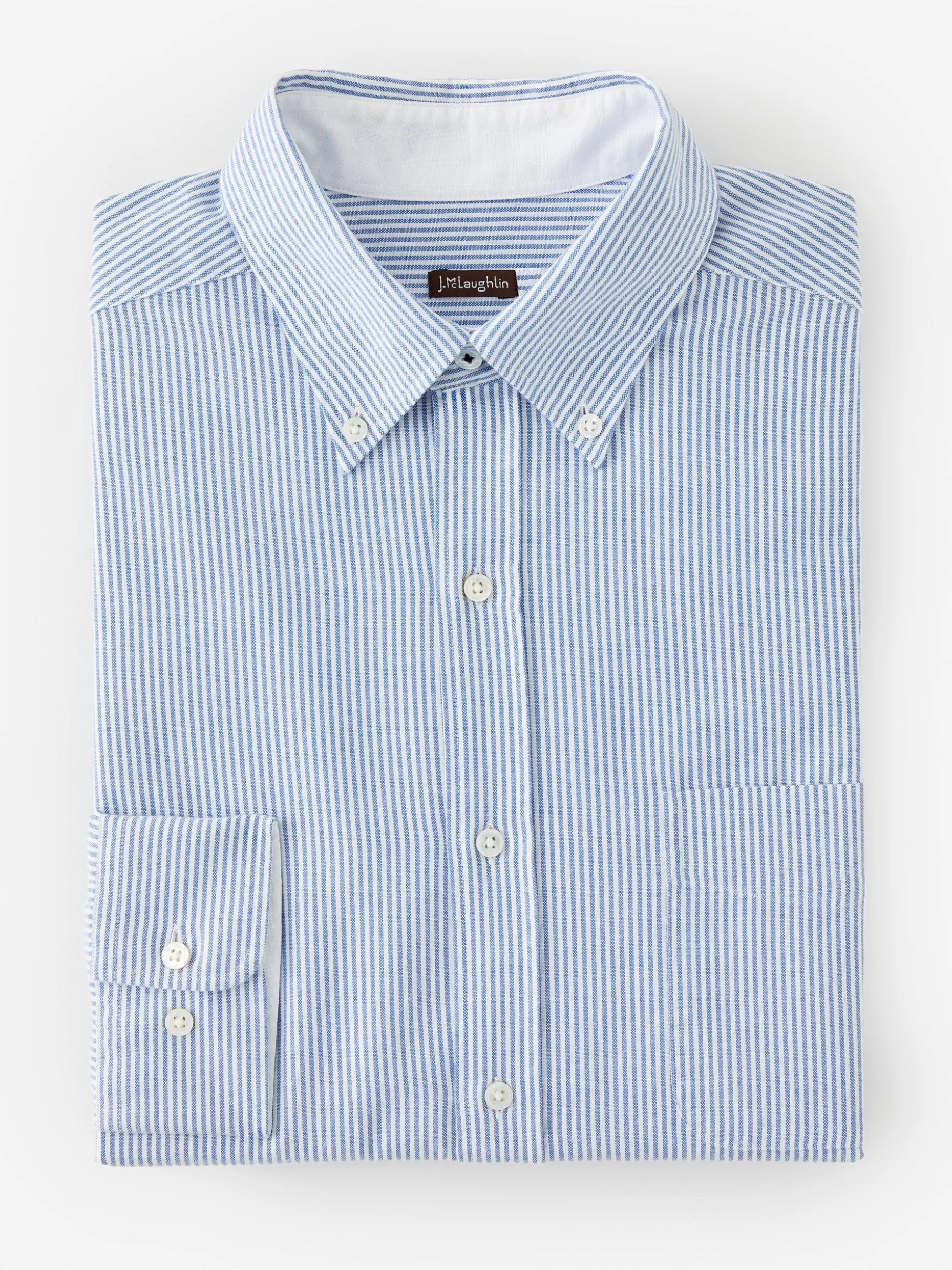 J. McLaughlin Collis Classic Fit Shirt In Stripe- Shirts