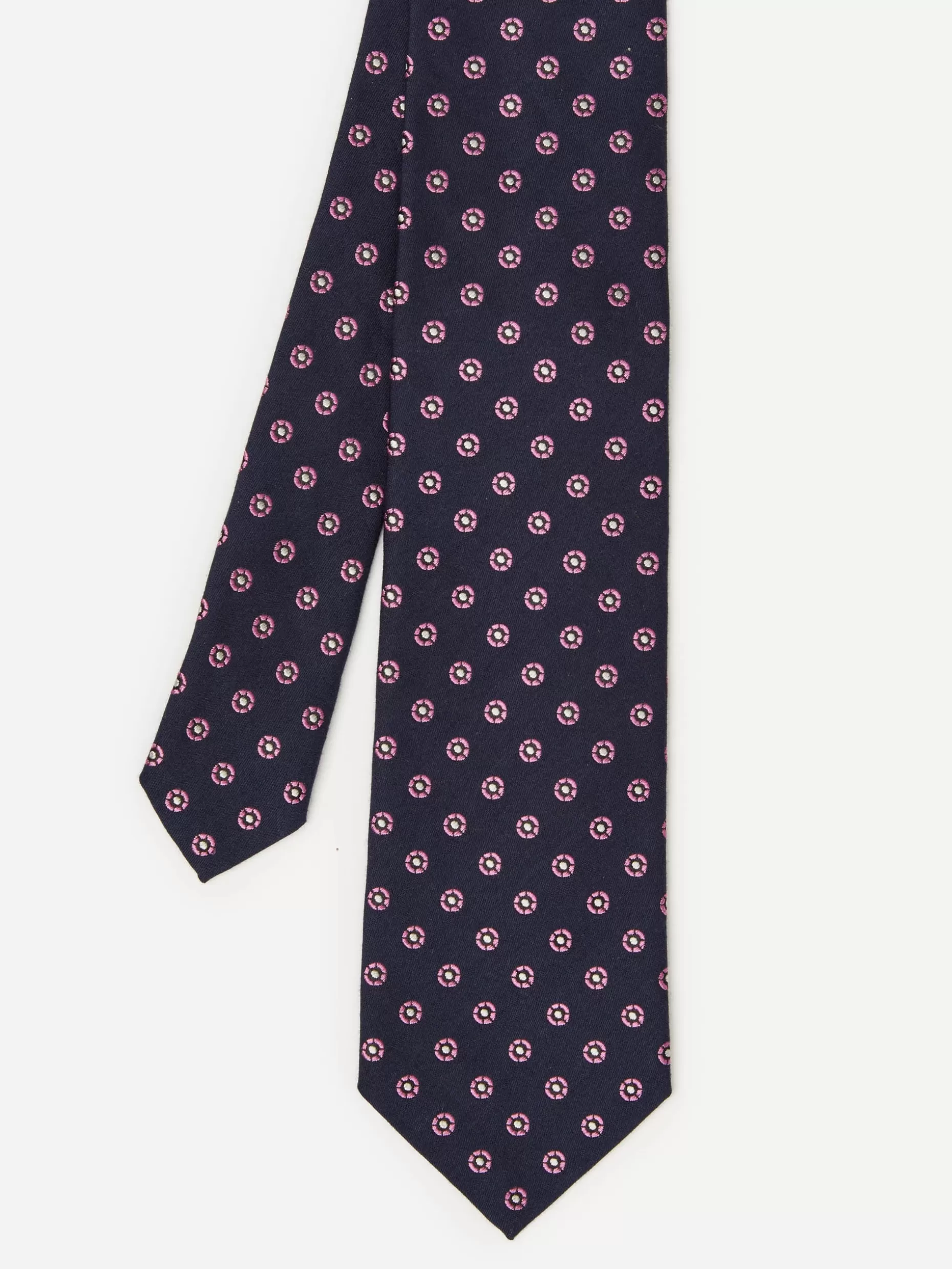 J. McLaughlin Cotton Silk Tie In Micro Daisy- Shoes & Accessories | Ties