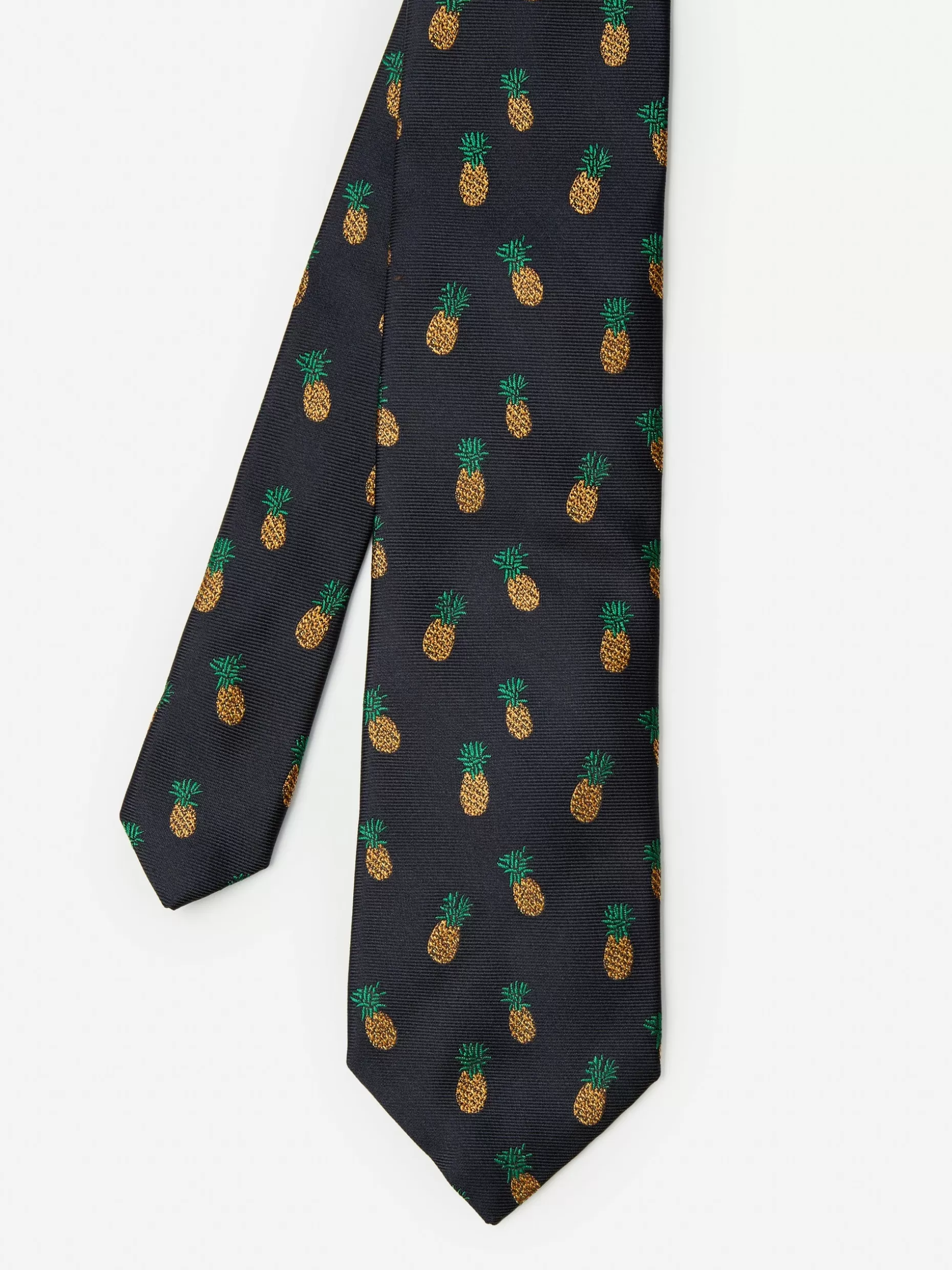 J. McLaughlin Cotton Silk Tie In Pineapple- Shoes & Accessories | Ties