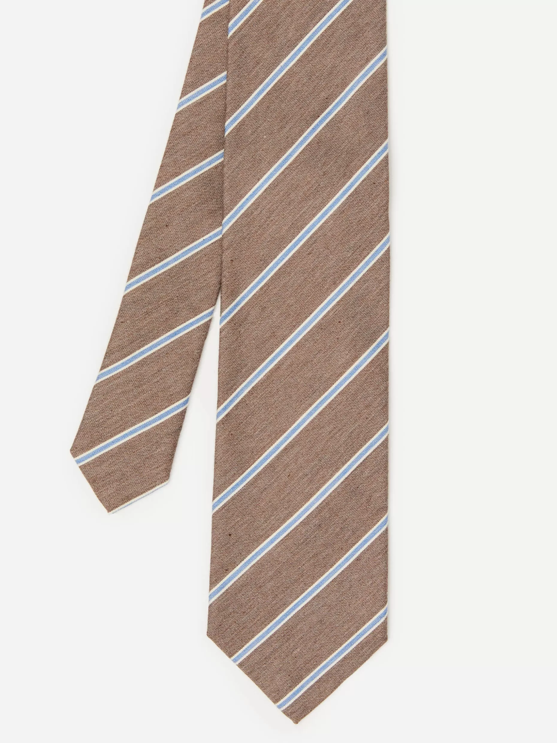 J. McLaughlin Cotton Silk Tie In Regimental Stripe- Shoes & Accessories | Boots