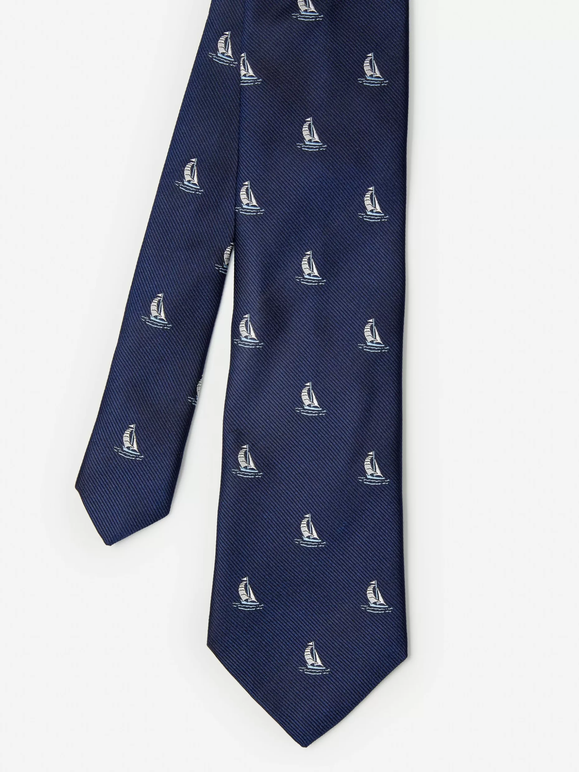 J. McLaughlin Cotton Silk Tie In Sailboat- Shoes & Accessories | Ties