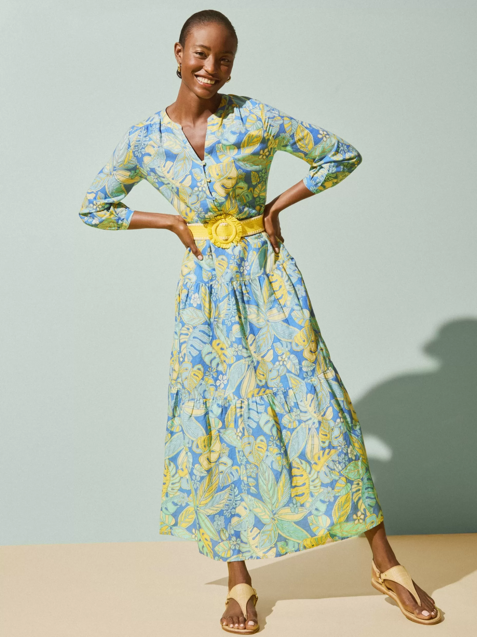 J. McLaughlin Cunningham Dress In Beach Bouquet-Women Dresses