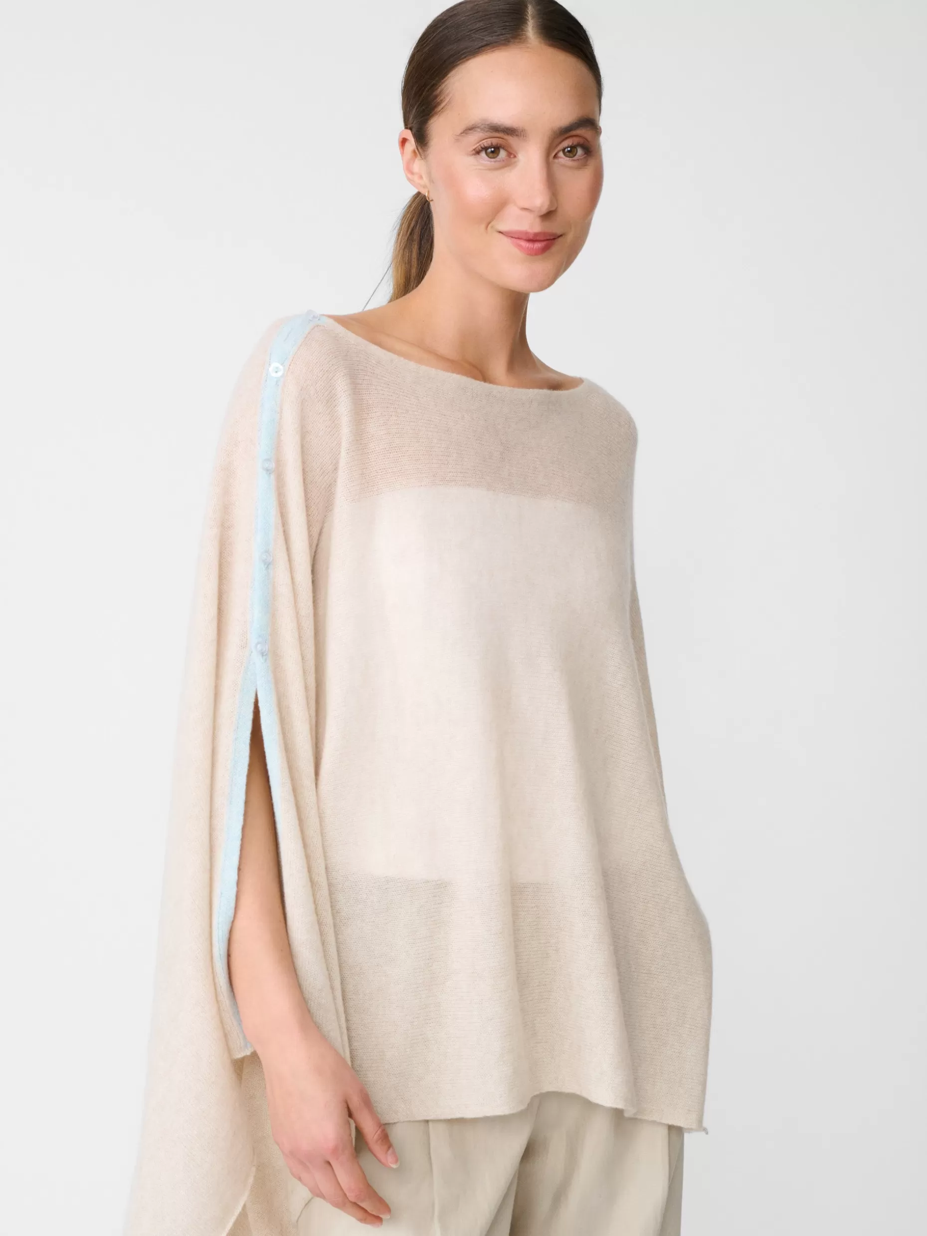 J. McLaughlin Doris Cashmere Poncho-Women Jackets & Outerwear | Sweaters