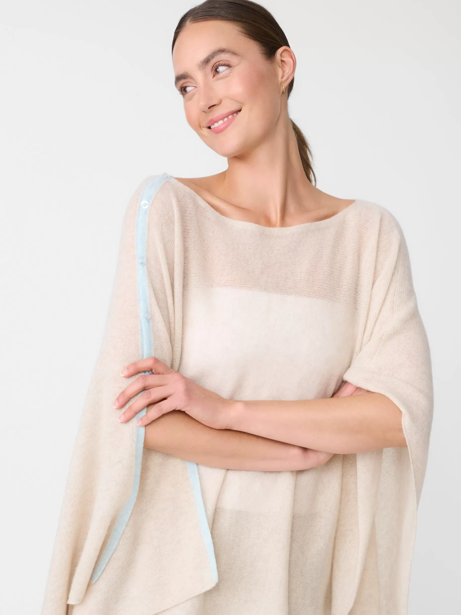 J. McLaughlin Doris Cashmere Poncho-Women Jackets & Outerwear | Sweaters