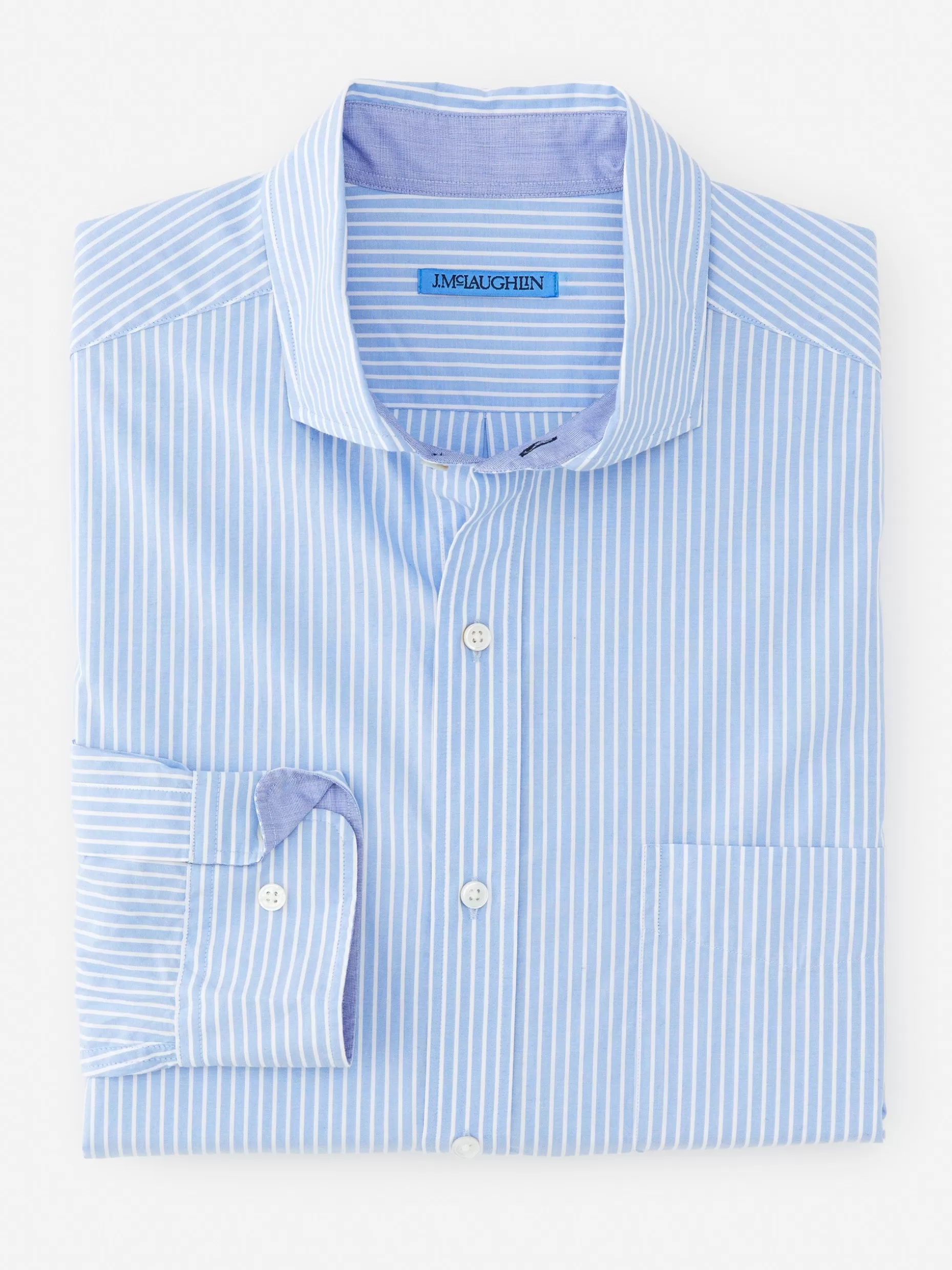 J. McLaughlin Drummond Classic Fit Shirt In Stripe- Shirts