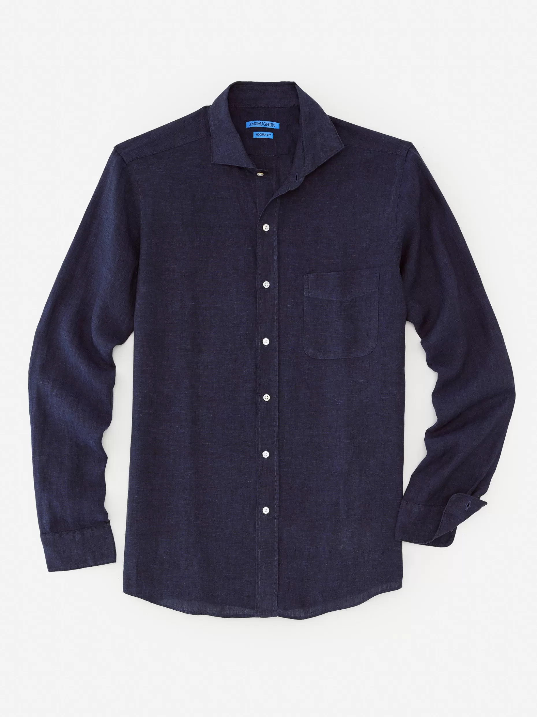 J. McLaughlin Drummond Modern Fit Linen Shirt- Shirts