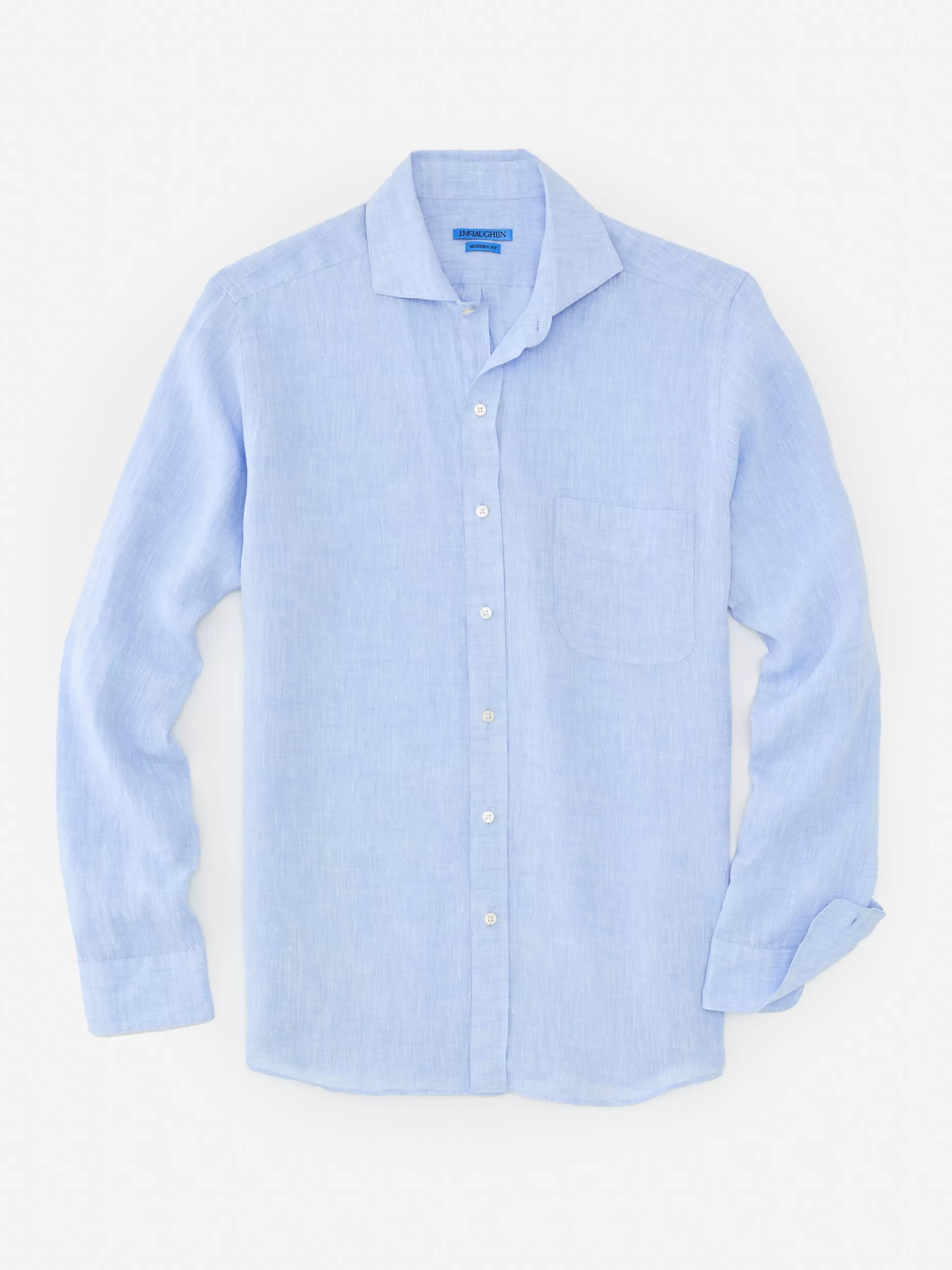 J. McLaughlin Drummond Modern Fit Linen Shirt- Shirts