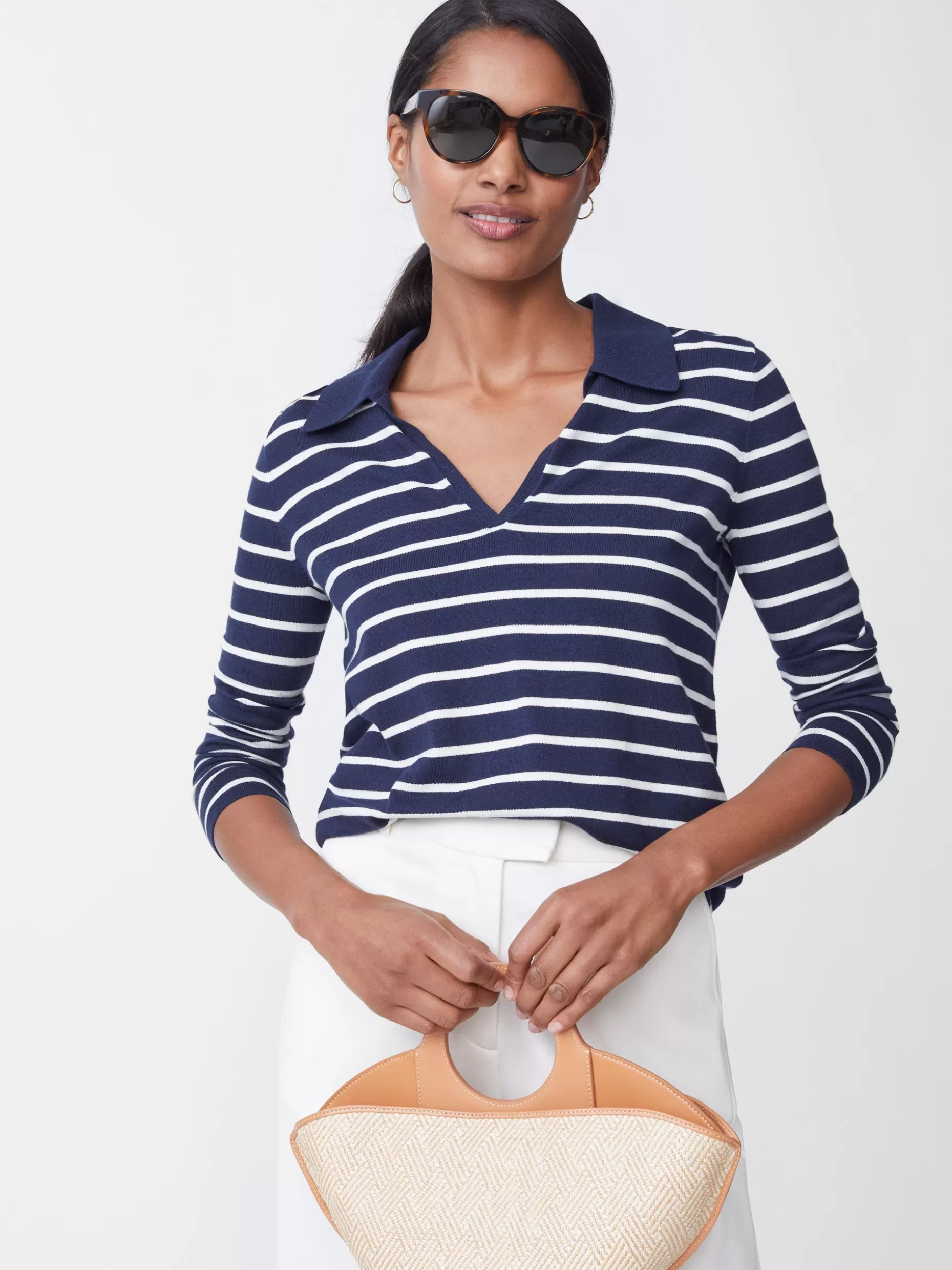 J. McLaughlin Fairfax Sweater In Stripe-Women Sweaters