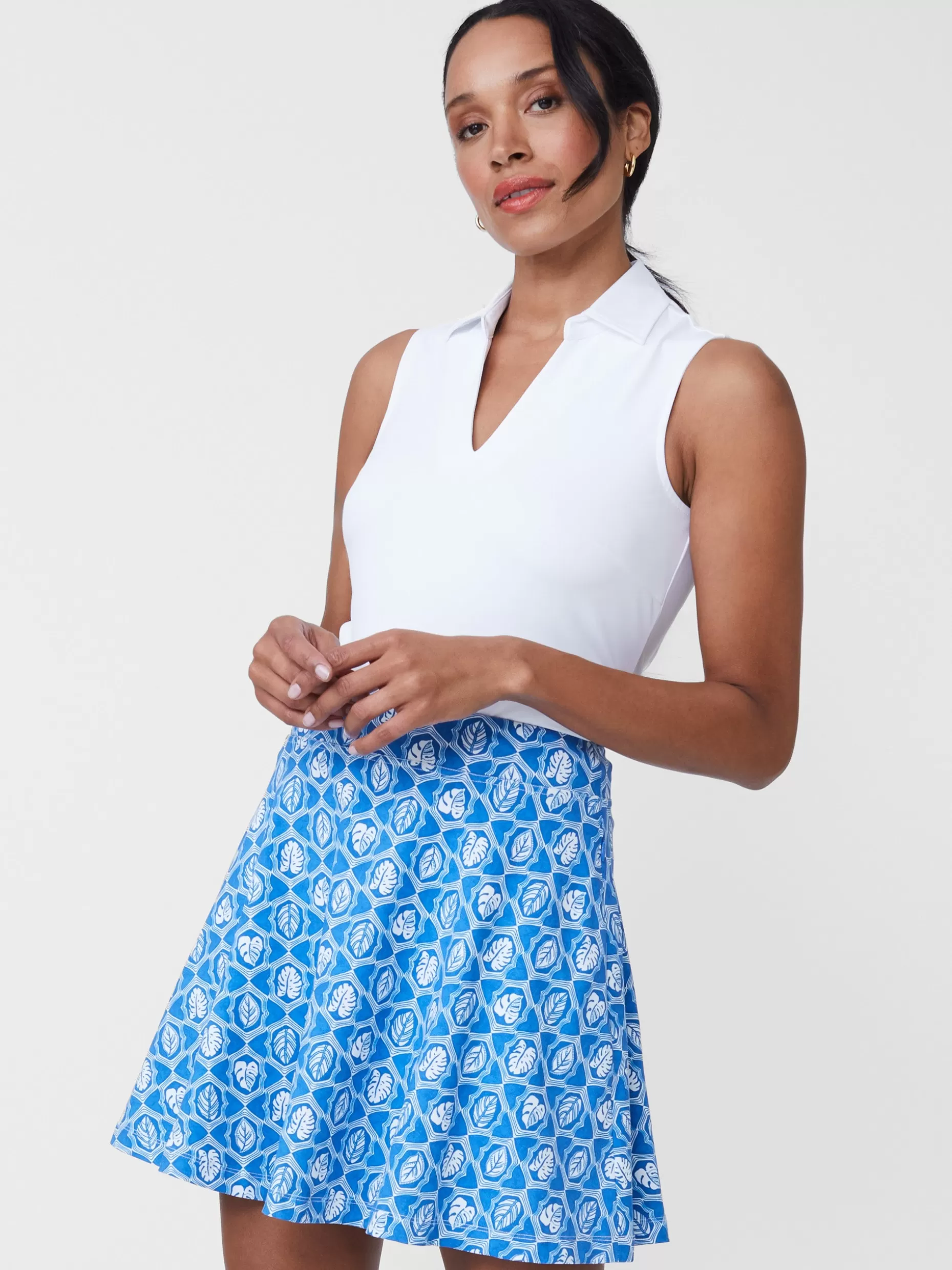 J. McLaughlin Fernwood Skort In Lahara Leaves-Women Skirts & Skorts