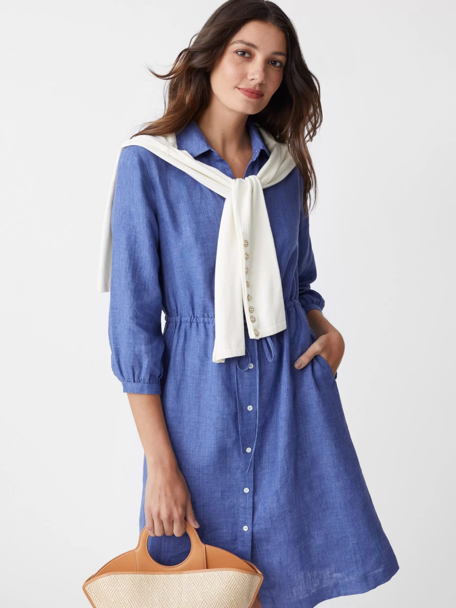 J. McLaughlin Flor Linen Dress-Women Dresses