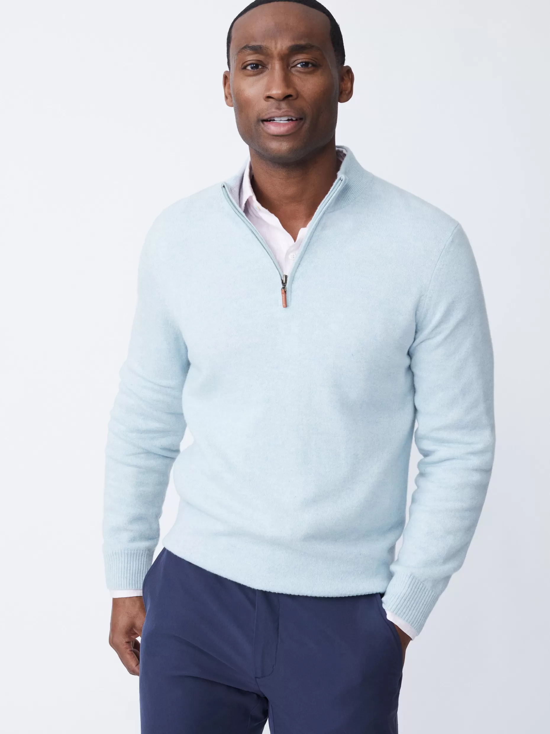 J. McLaughlin Henry Cashmere 1/4 Zip- Sweaters