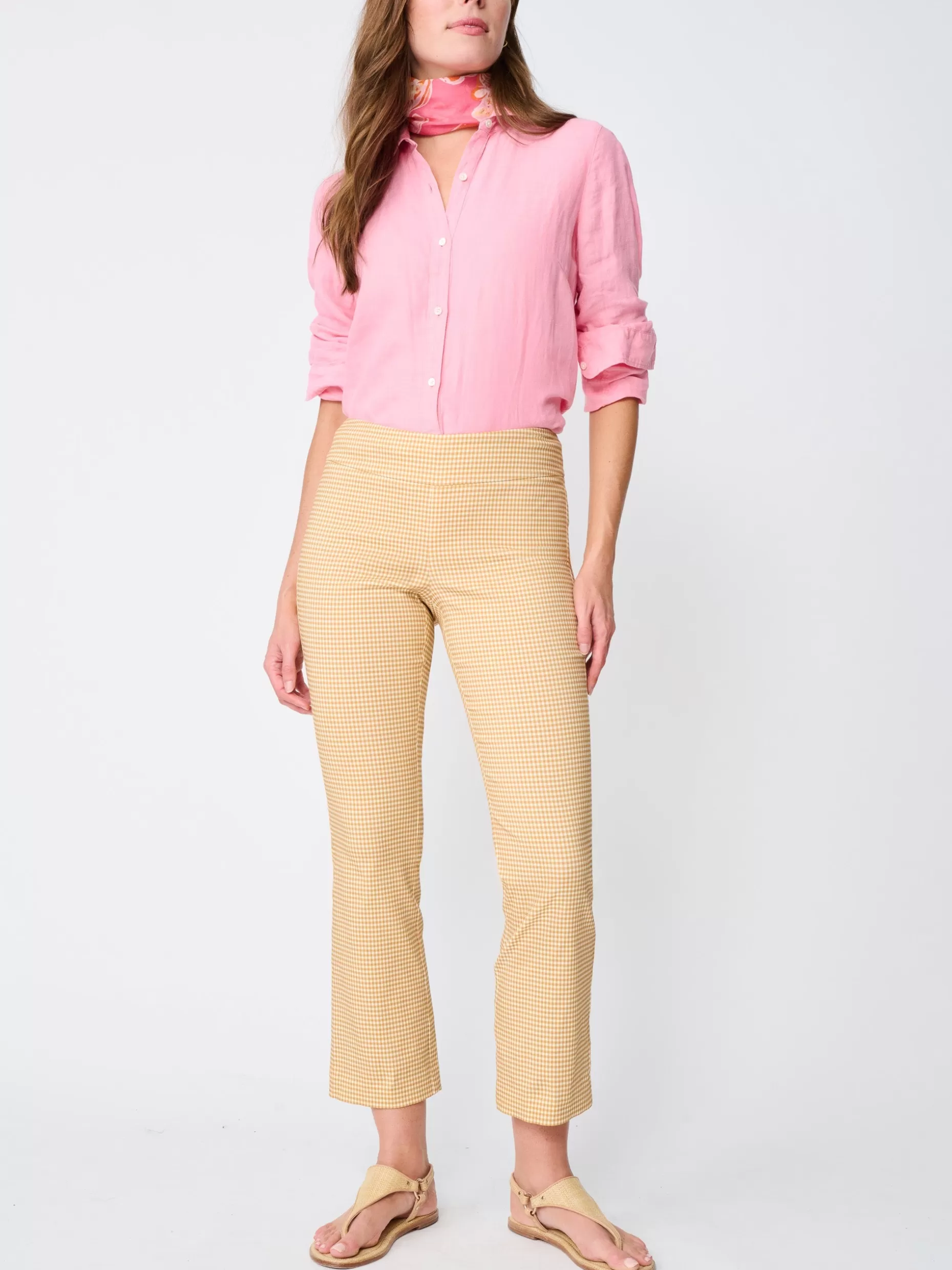 J. McLaughlin Ivy Pants In Cabana Gingham-Women Pants