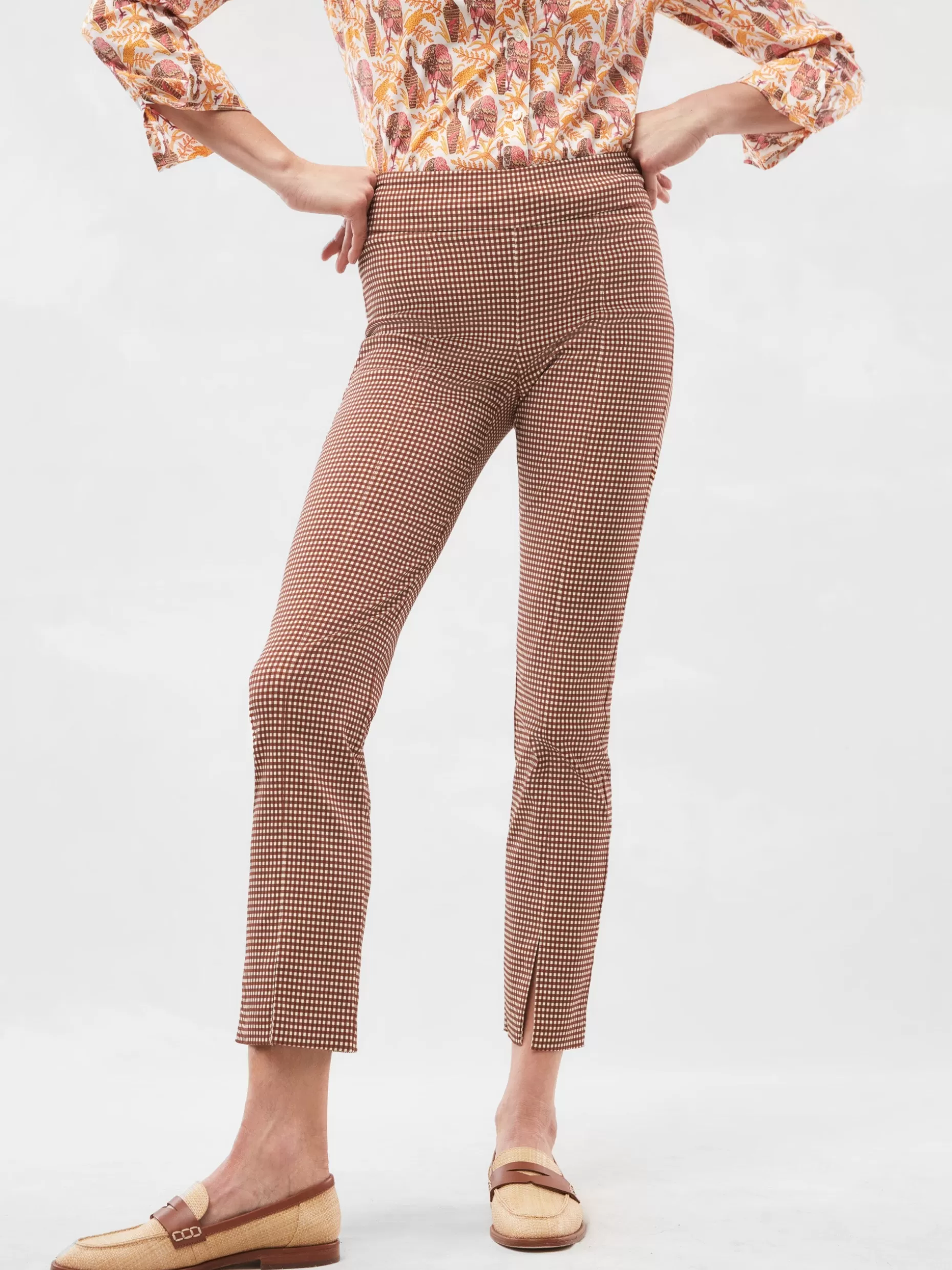 J. McLaughlin Jaydan Pants In Cabana Gingham-Women Pants