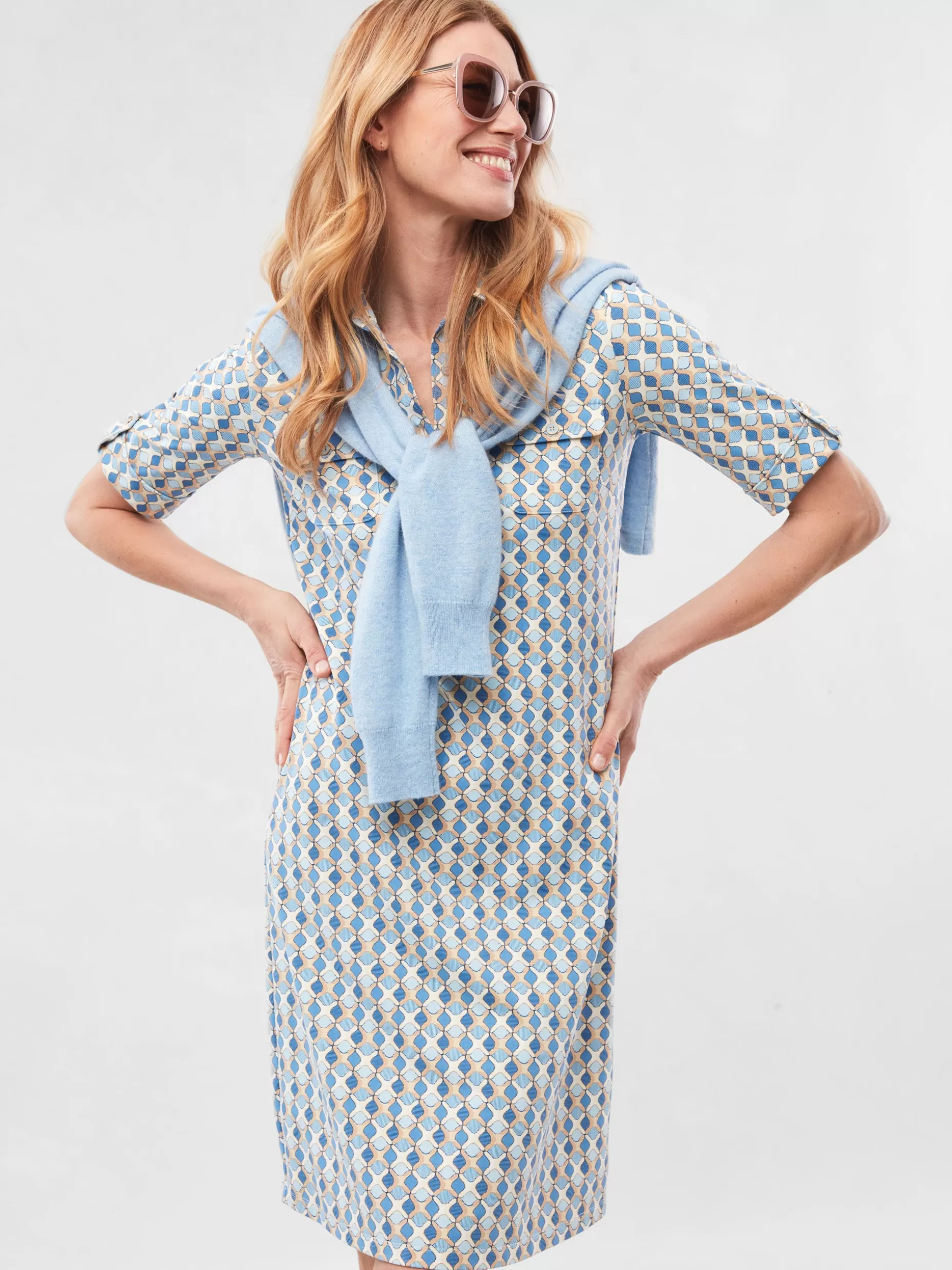 J. McLaughlin Lawrence Dress In Hexcomb-Women Dresses