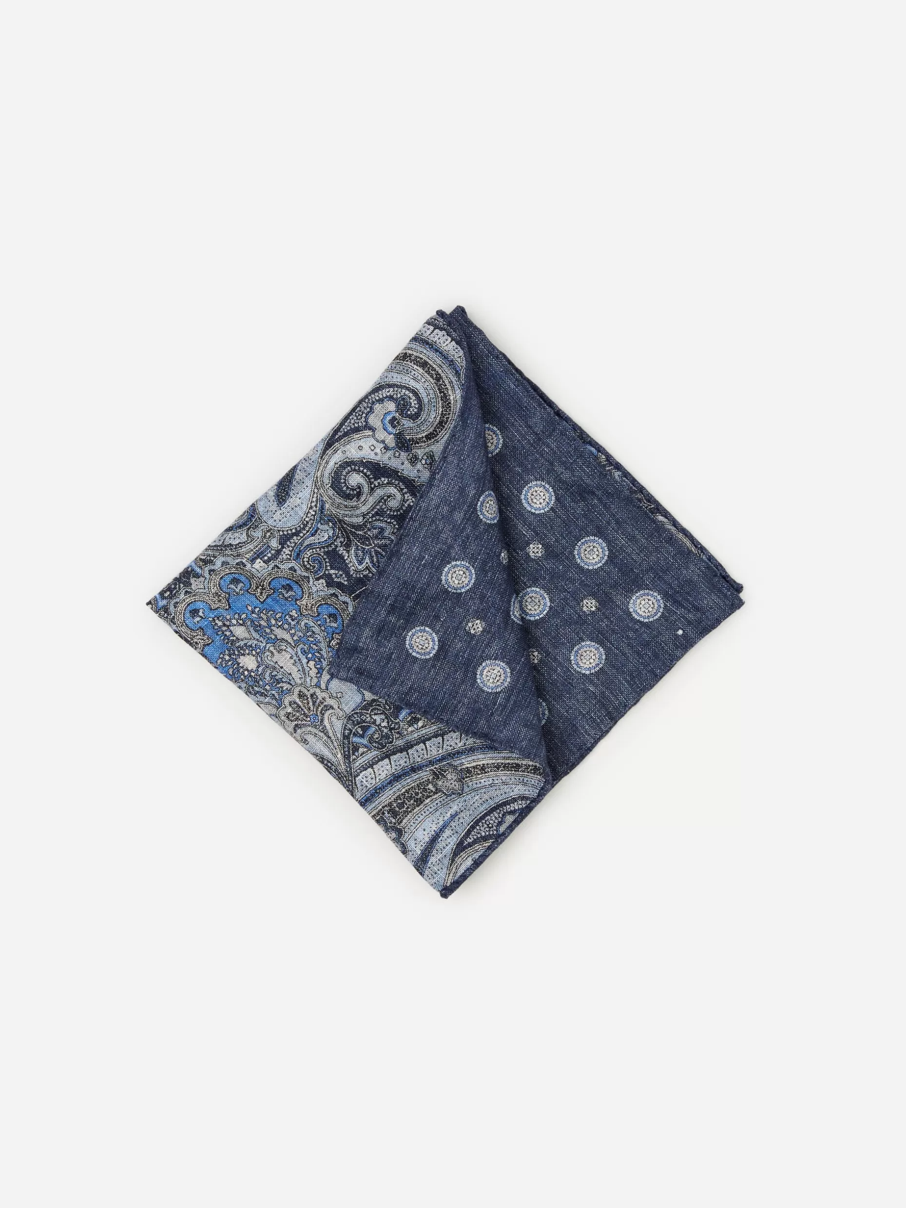 J. McLaughlin Linen Pocket Square In Reverse Paisley- Shoes & Accessories | Pocket Squares