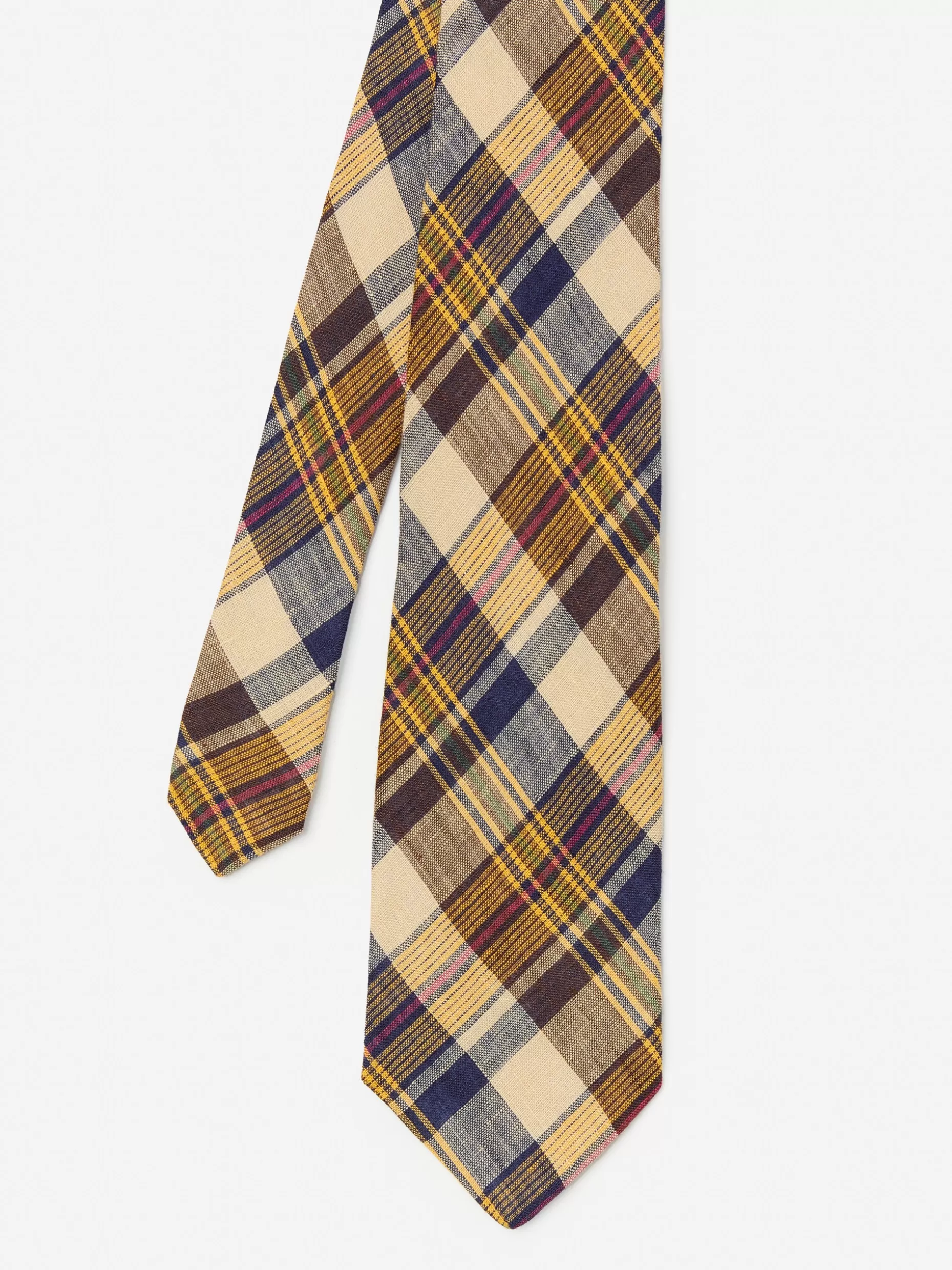 J. McLaughlin Linen Tie In Plaid- Shoes & Accessories | Ties