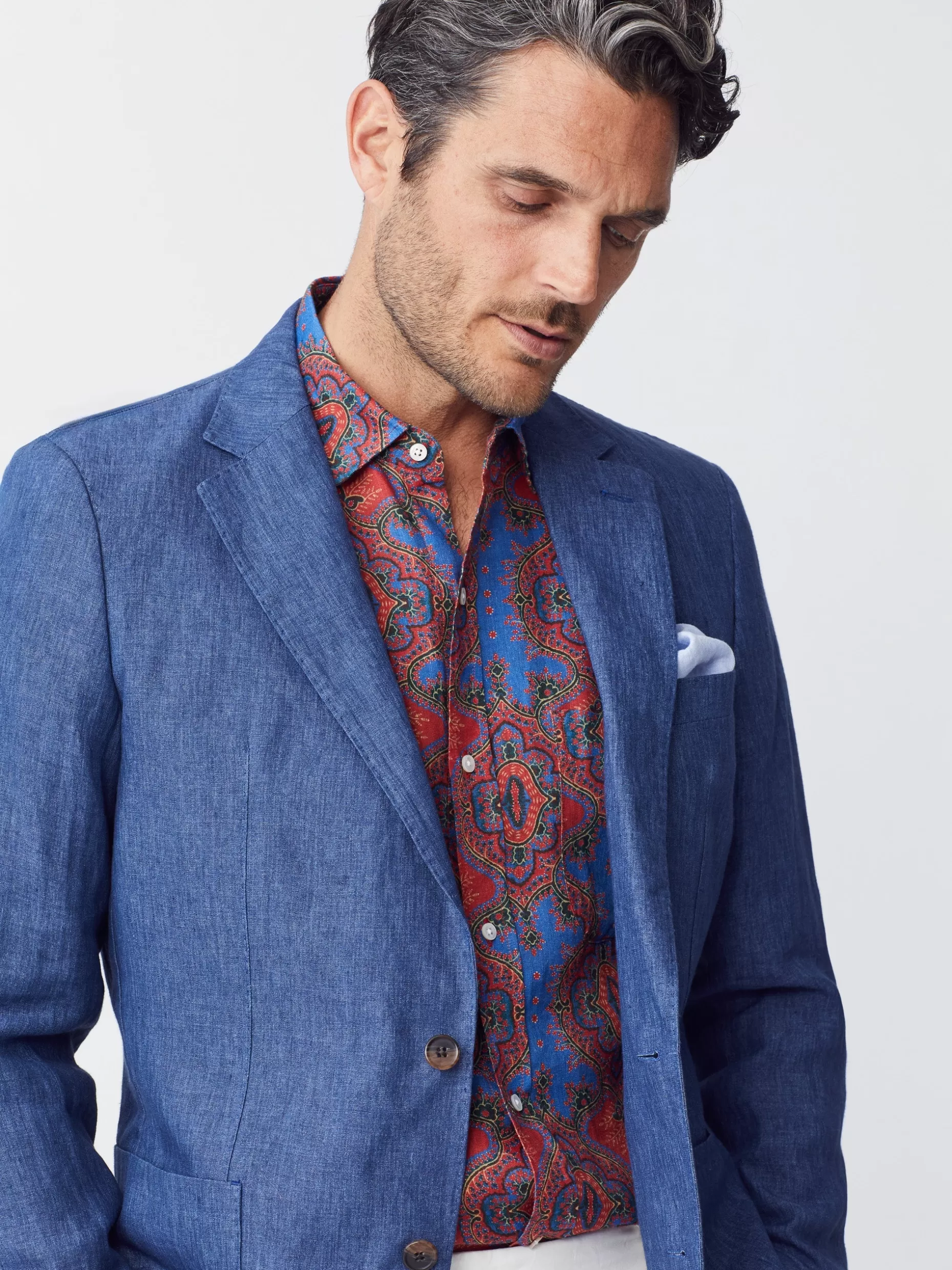 J. McLaughlin Lisbon Linen Blazer- Jackets & Outerwear | Sport Coats