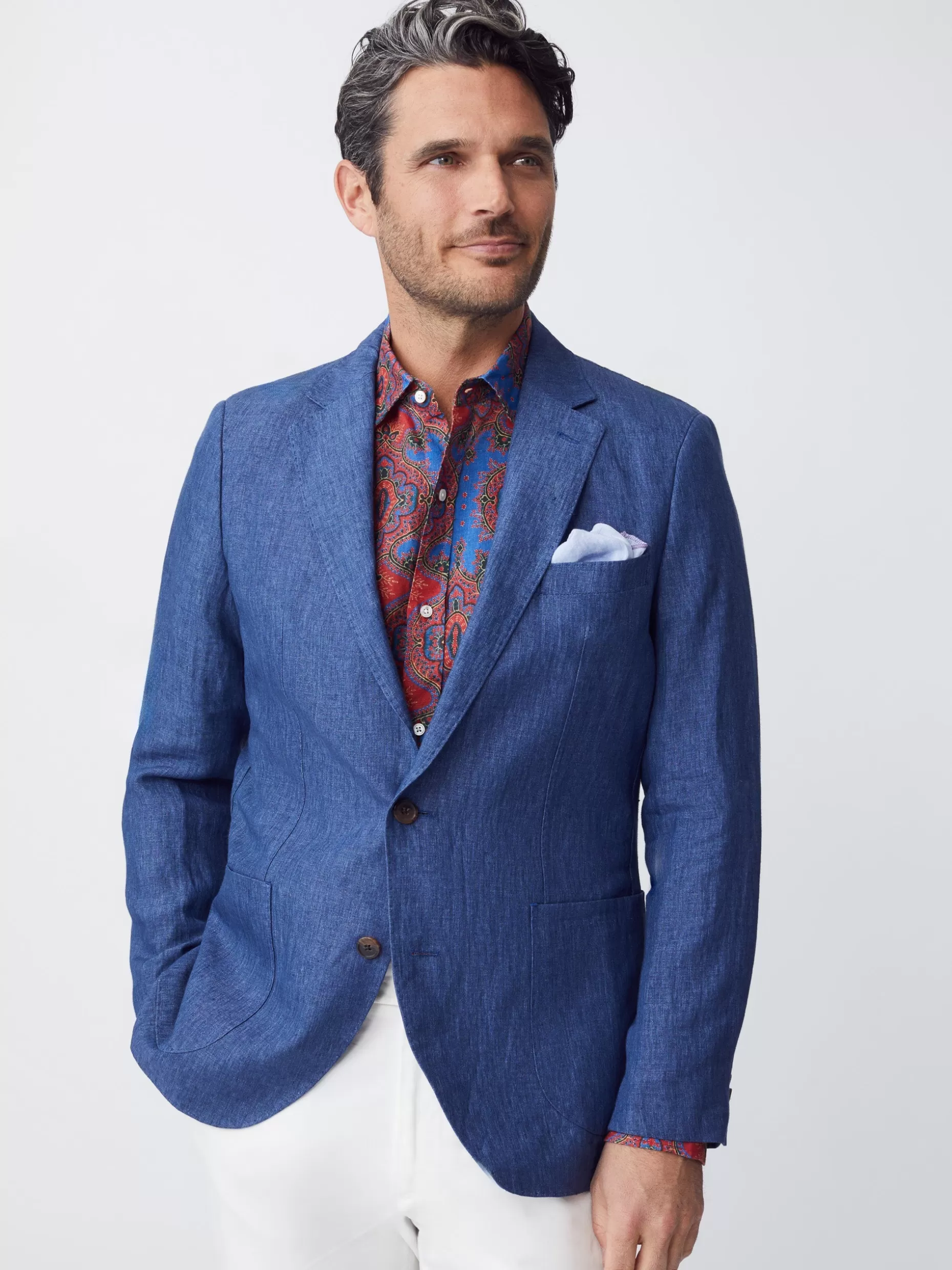 J. McLaughlin Lisbon Linen Blazer- Jackets & Outerwear | Sport Coats