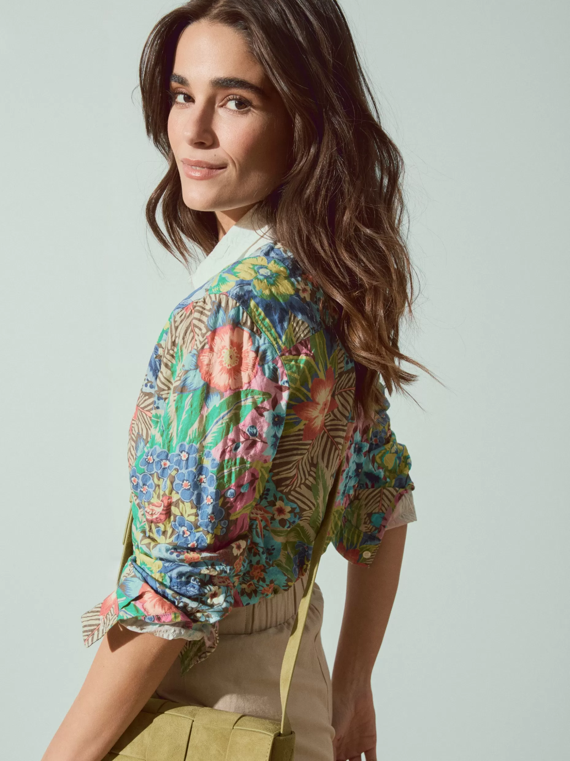 J. McLaughlin Lois Shirt In Paradise Breeze-Women Tops