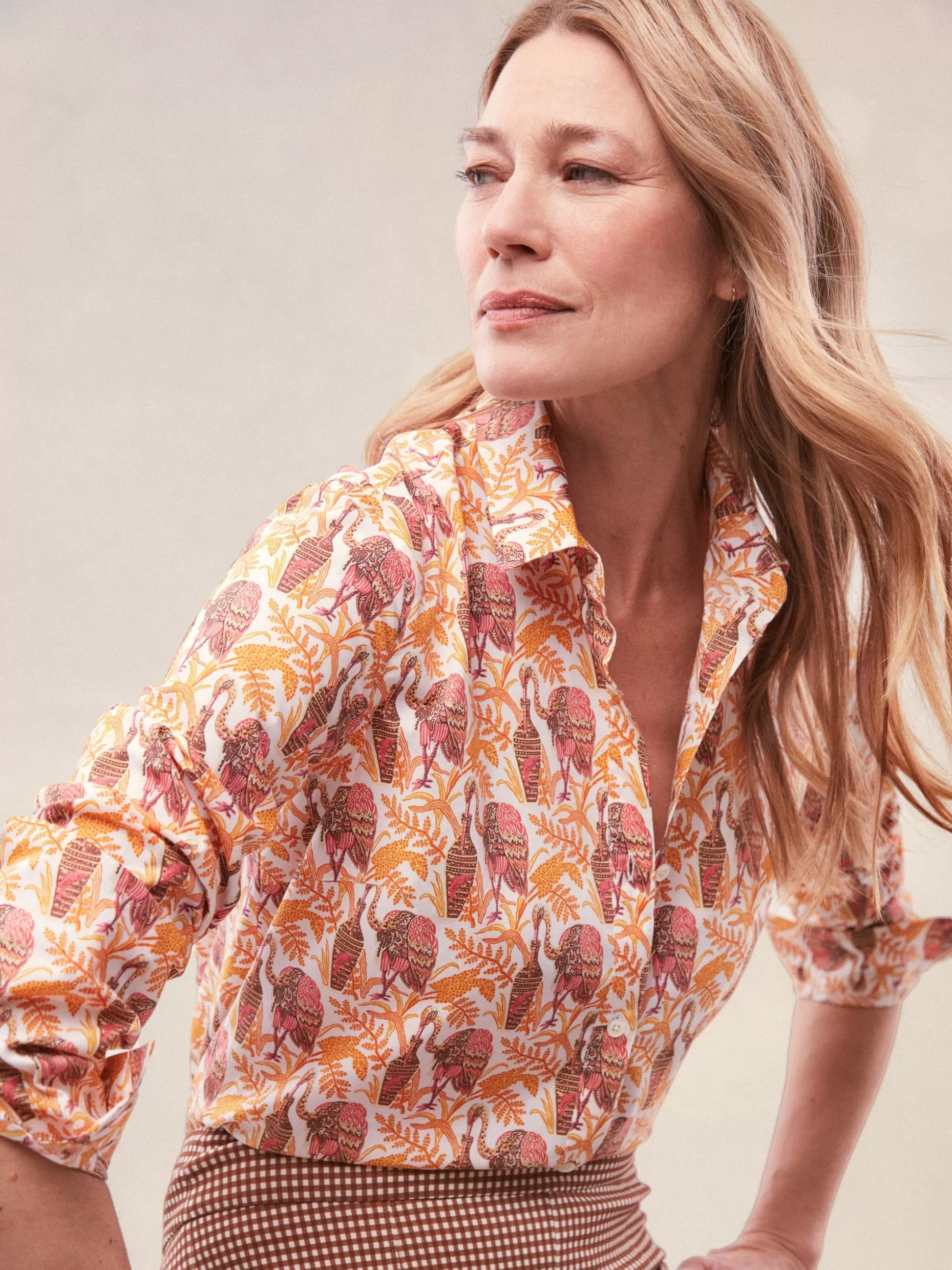 J. McLaughlin Lois Shirt In Rare Bird-Women Tops