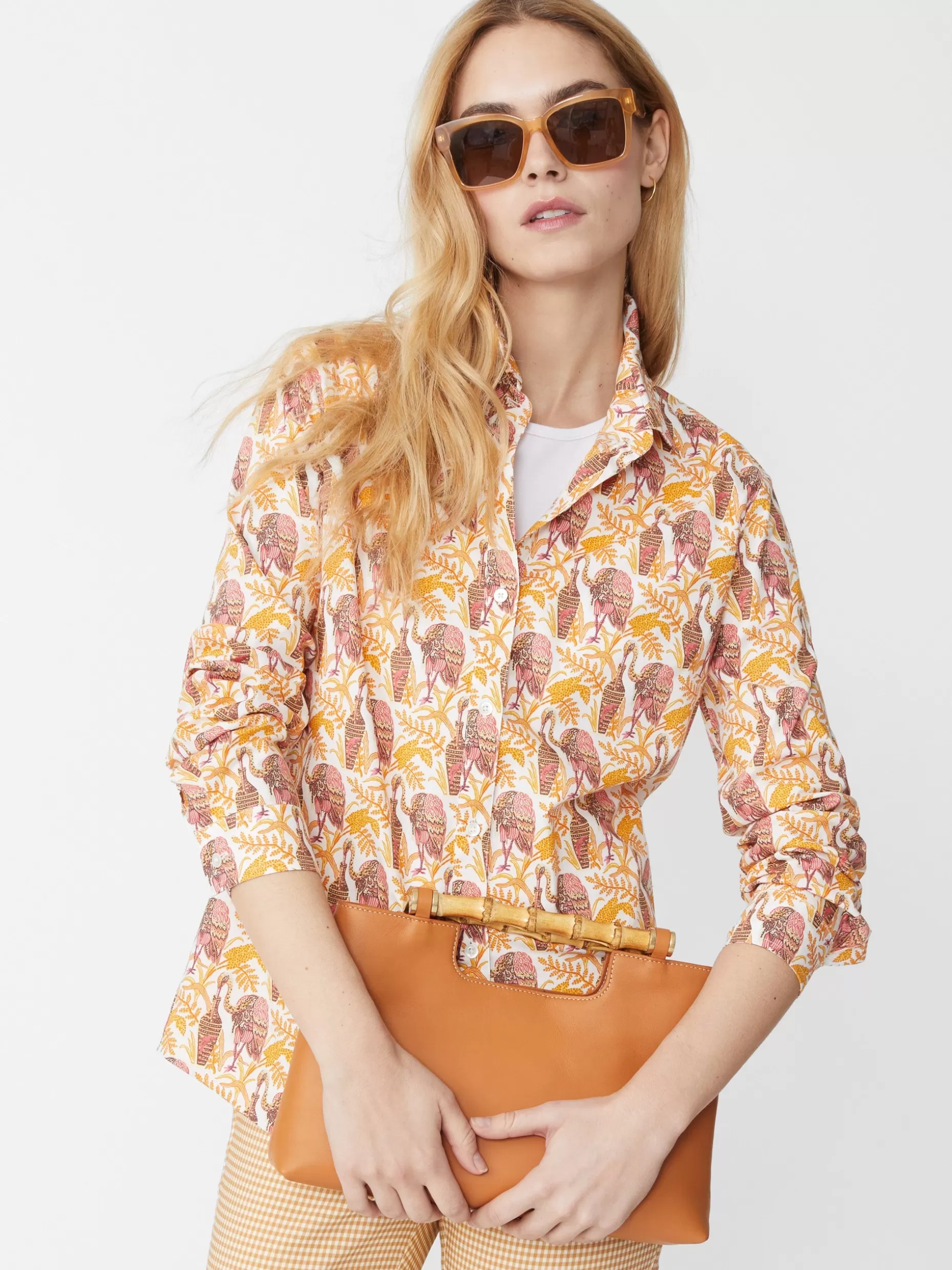 J. McLaughlin Lois Shirt In Rare Bird-Women Tops