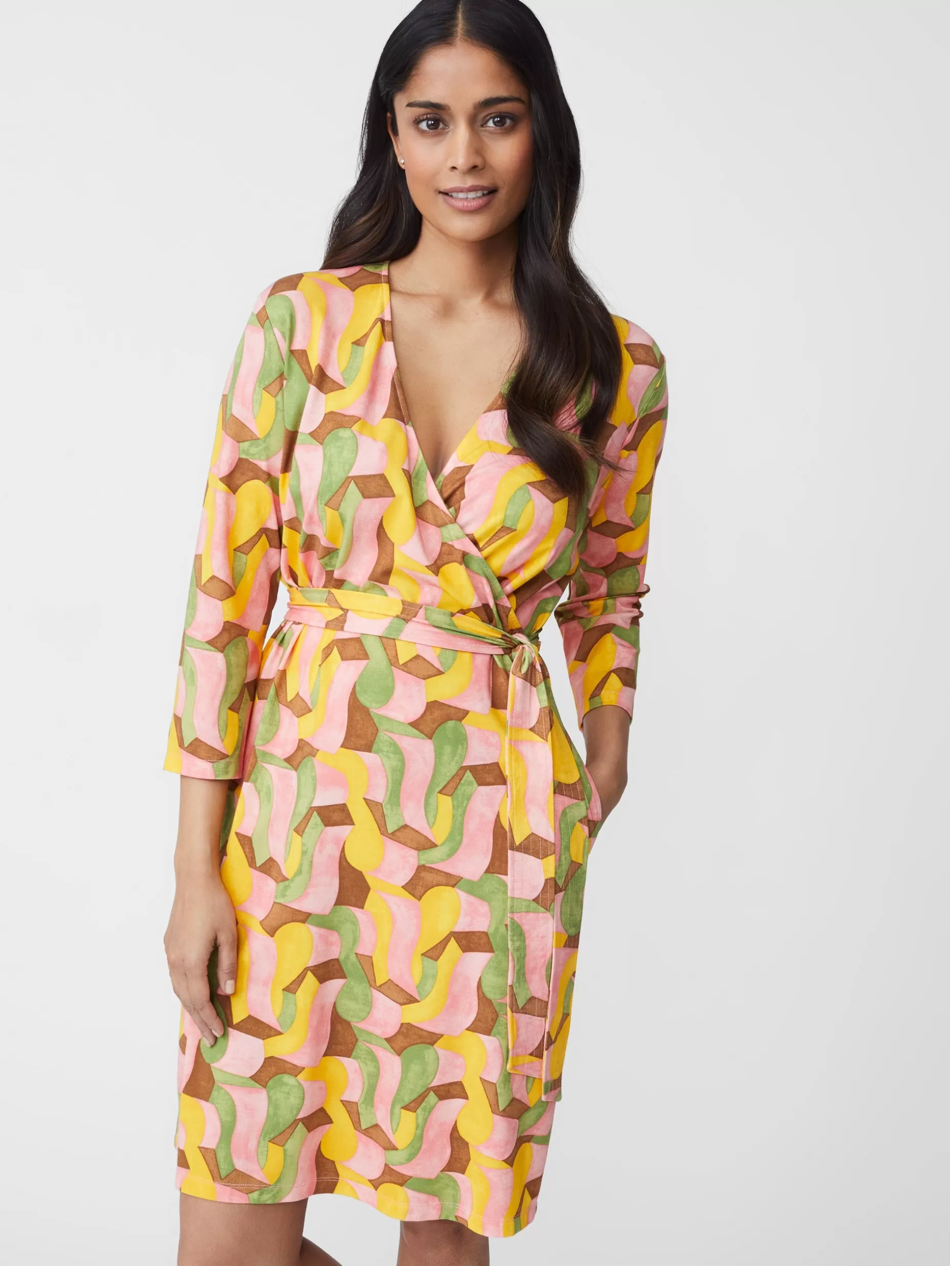 J. McLaughlin Lorelei Dress In Abstract Chaise-Women Dresses