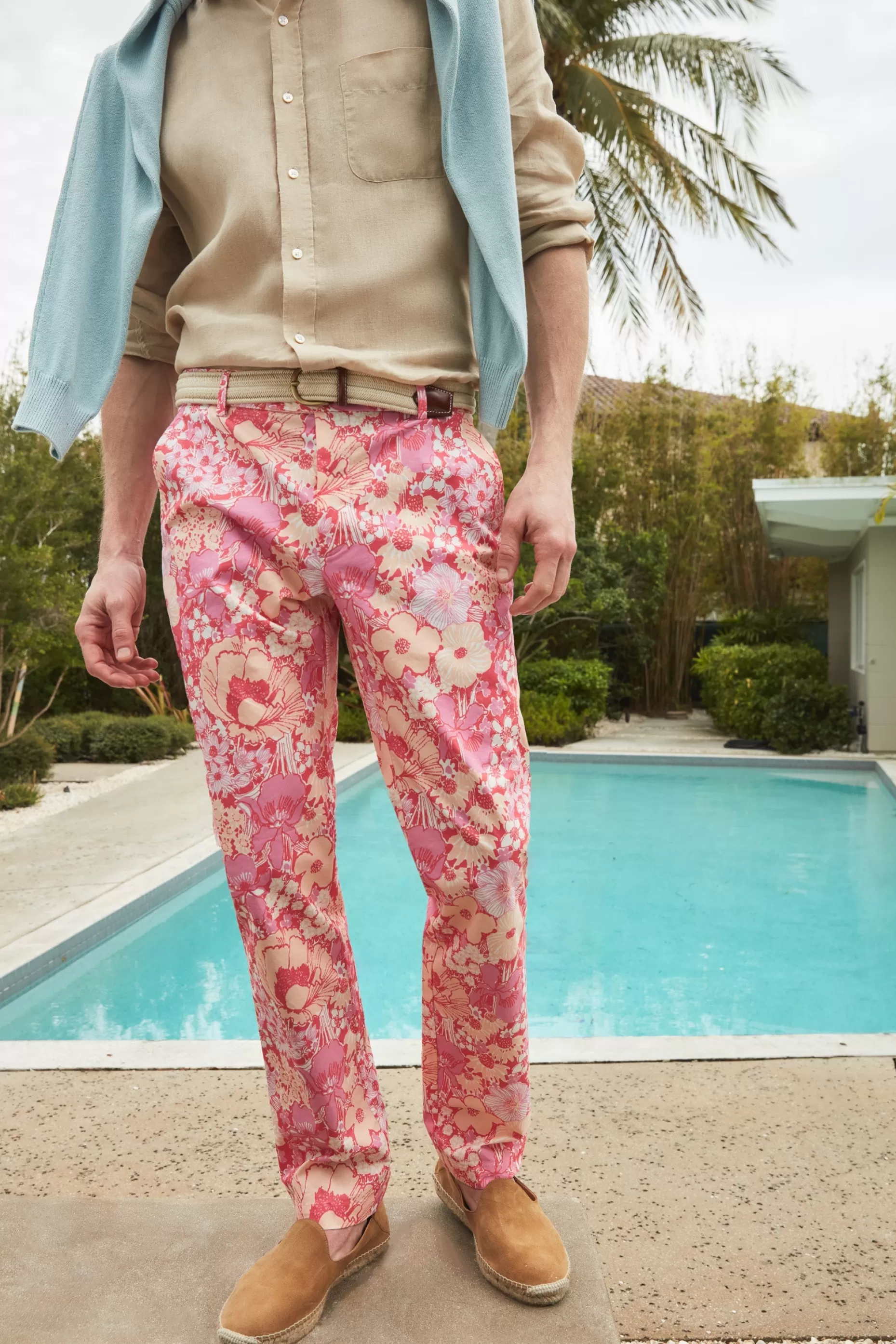 J. McLaughlin Lukas Pants In Posh Pansies- Pants