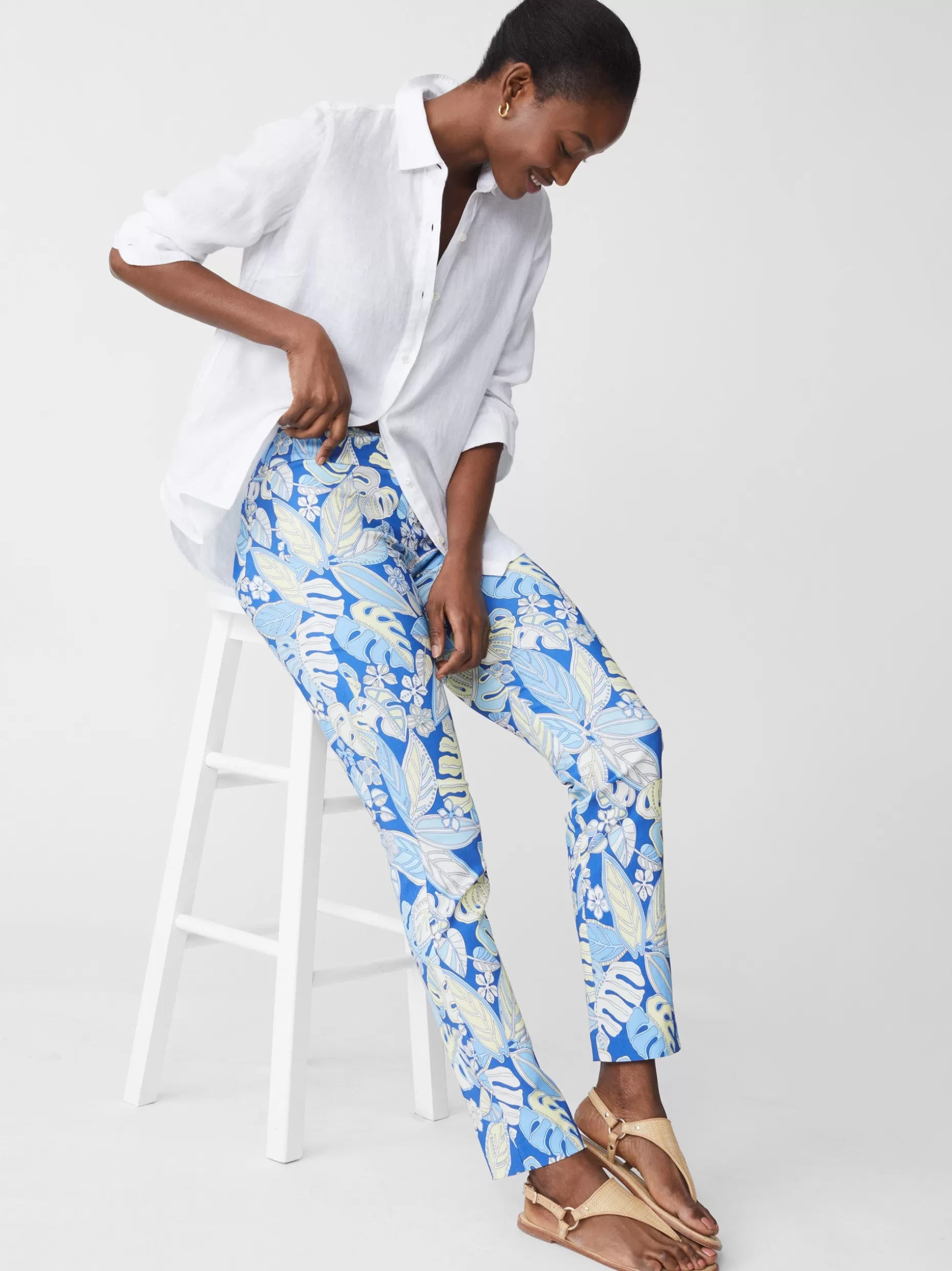 J. McLaughlin Masie Pants In Beach Bouquet-Women Pants