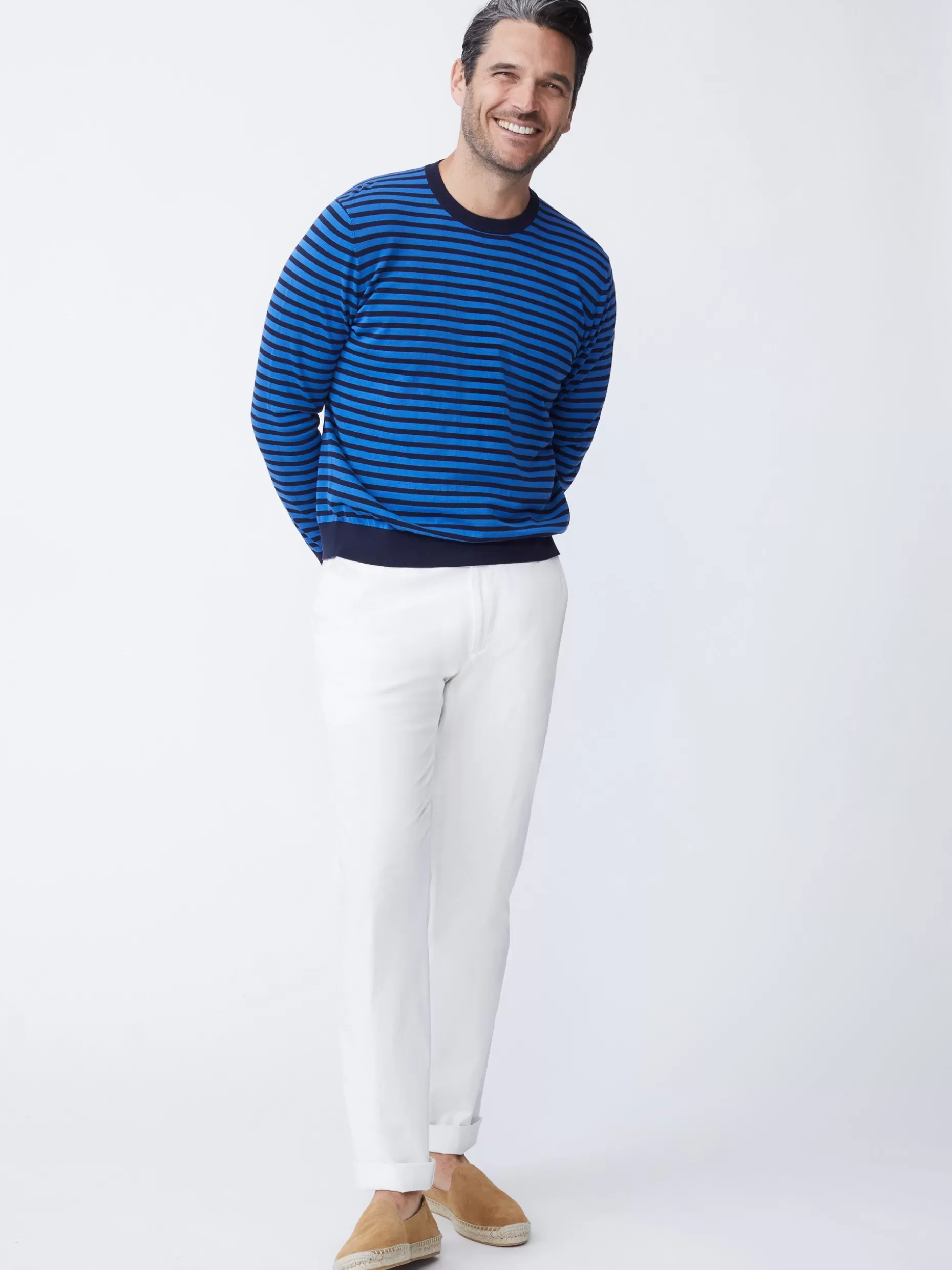 J. McLaughlin Nathan Sweater In Stripe- Sweaters