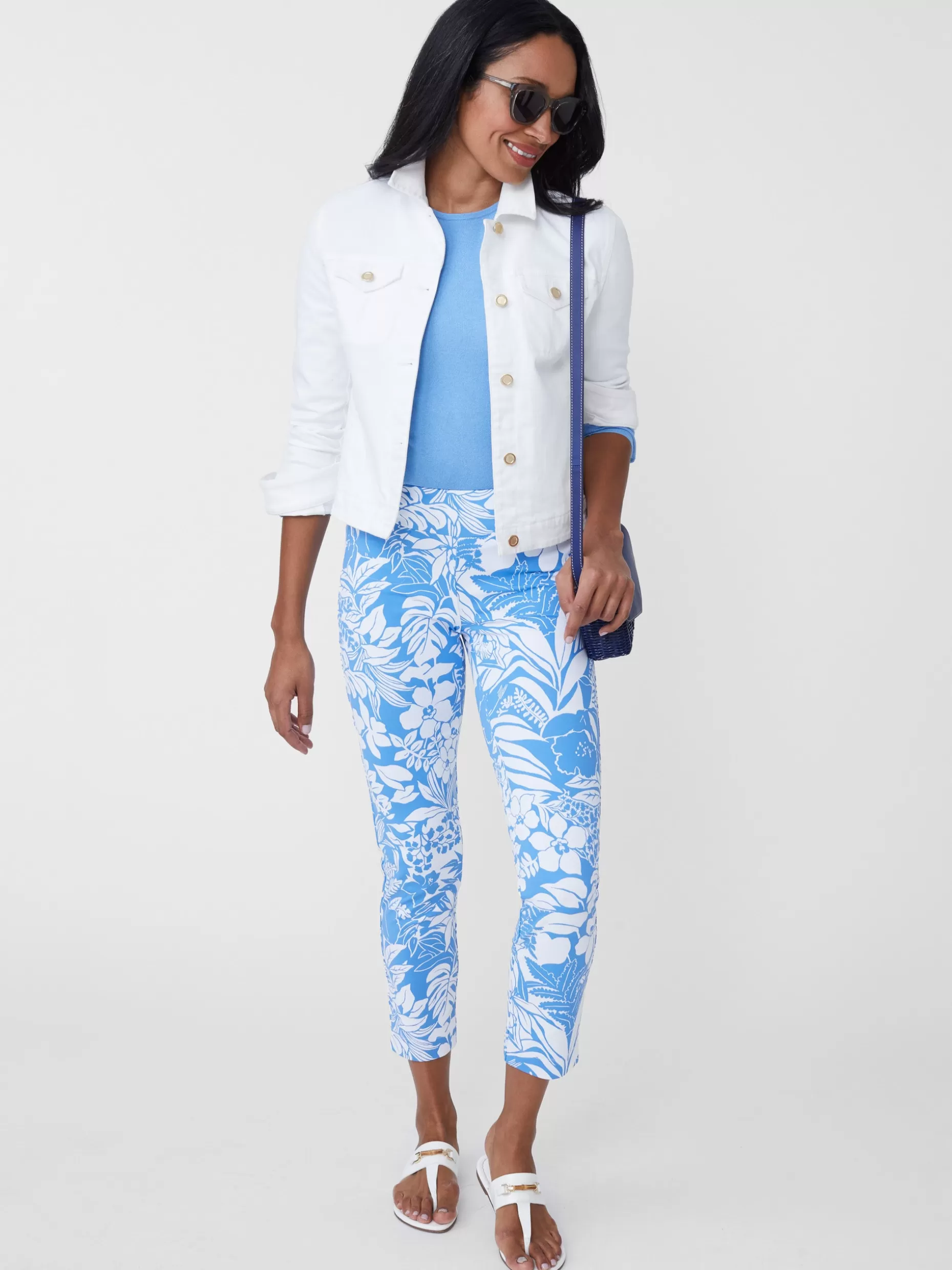 J. McLaughlin Newport Capri Pants In Bay Isle-Women Pants