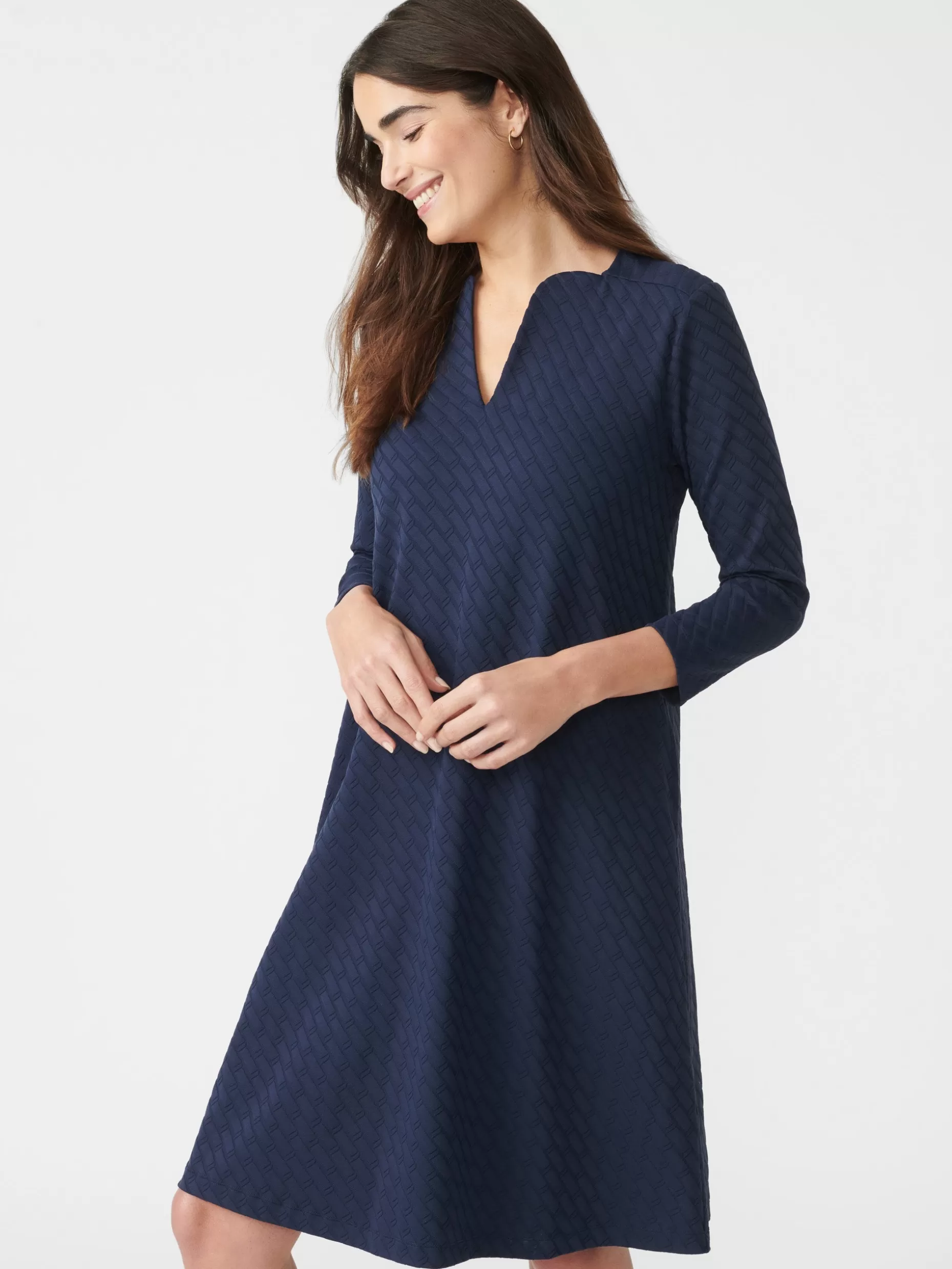 J. McLaughlin Octavia Dress In Fernwood Geo Jacquard-Women Dresses